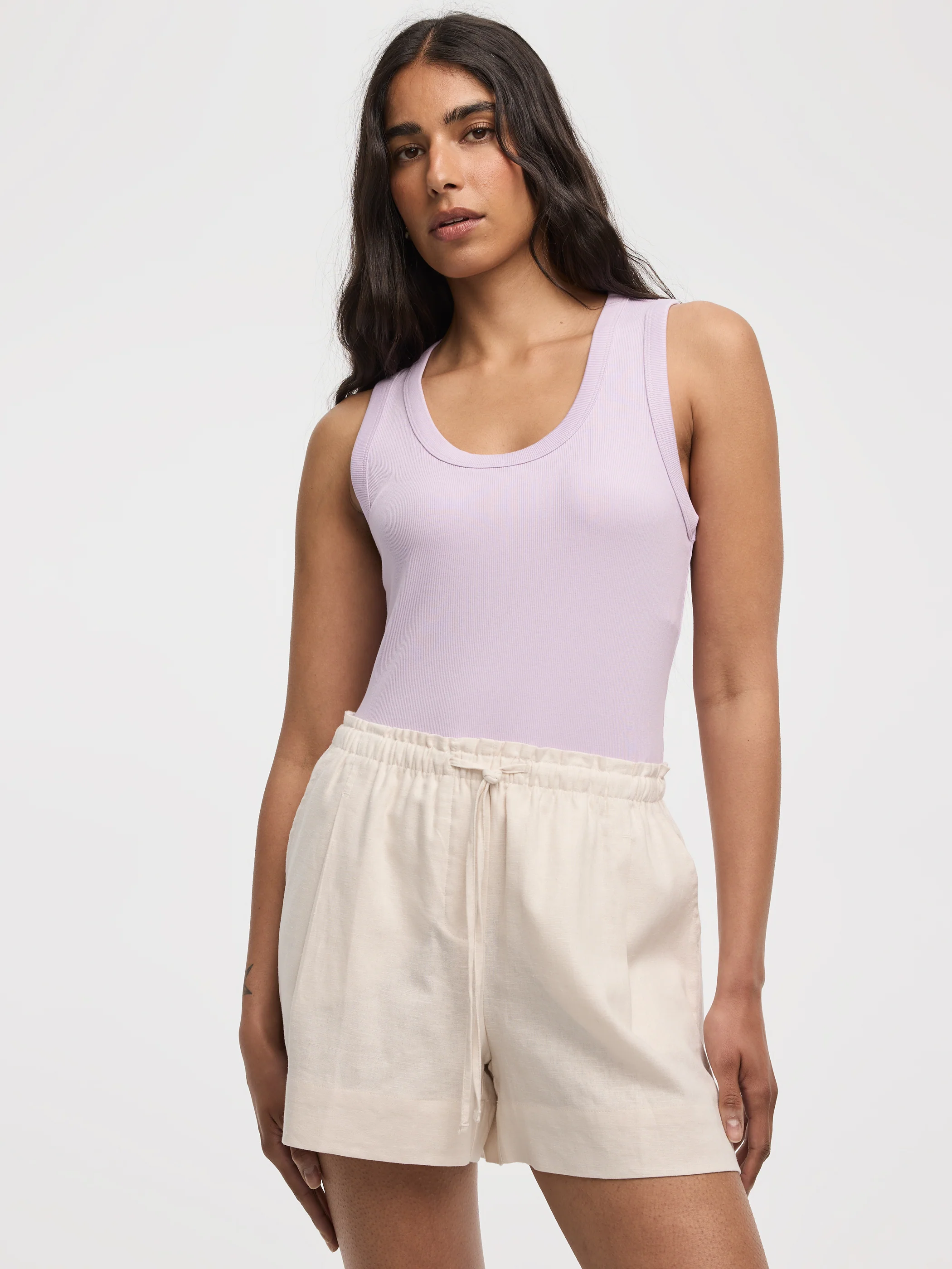 Scoop-Neck Ribbed Tank - Image 29