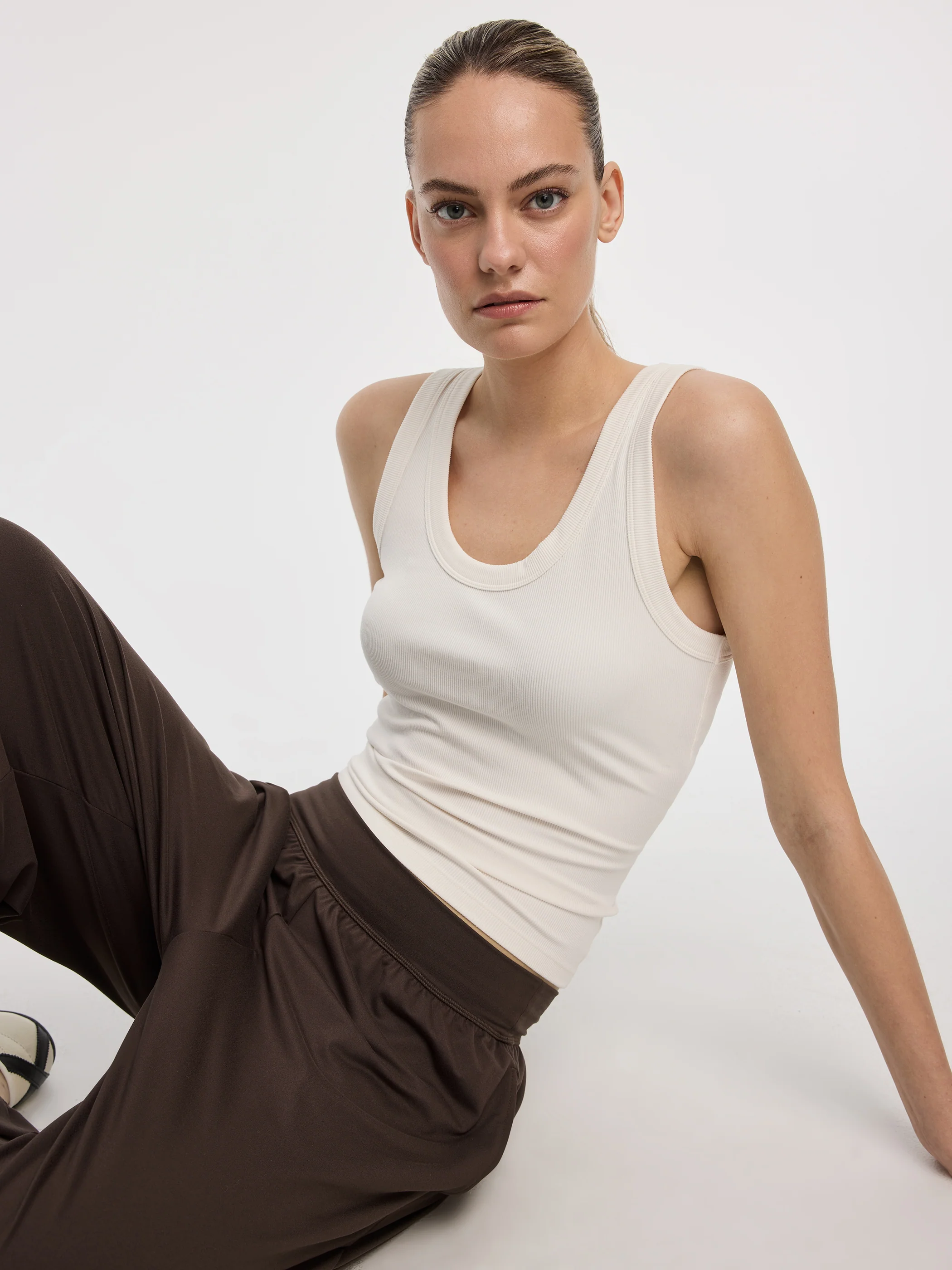 Scoop-Neck Ribbed Tank - Image 4