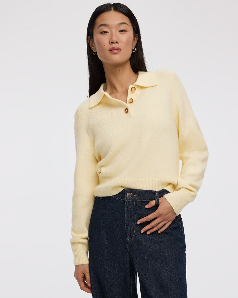 Long-Sleeve Polo Sweater - Image 6