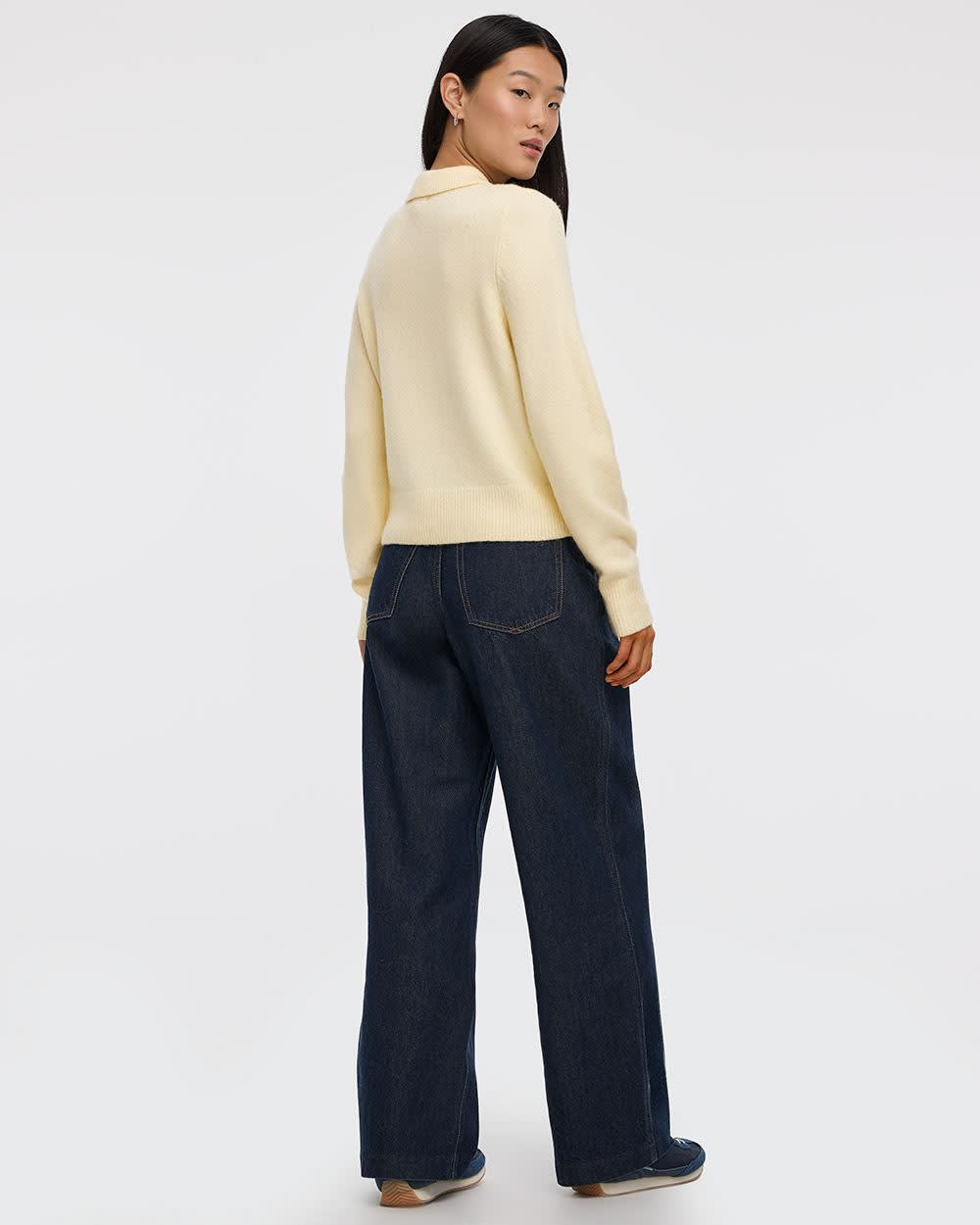 Long-Sleeve Polo Sweater - Image 7