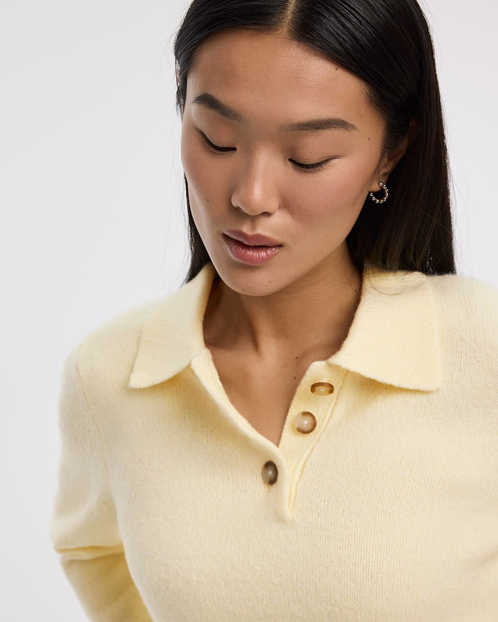 Long-Sleeve Polo Sweater - Image 9