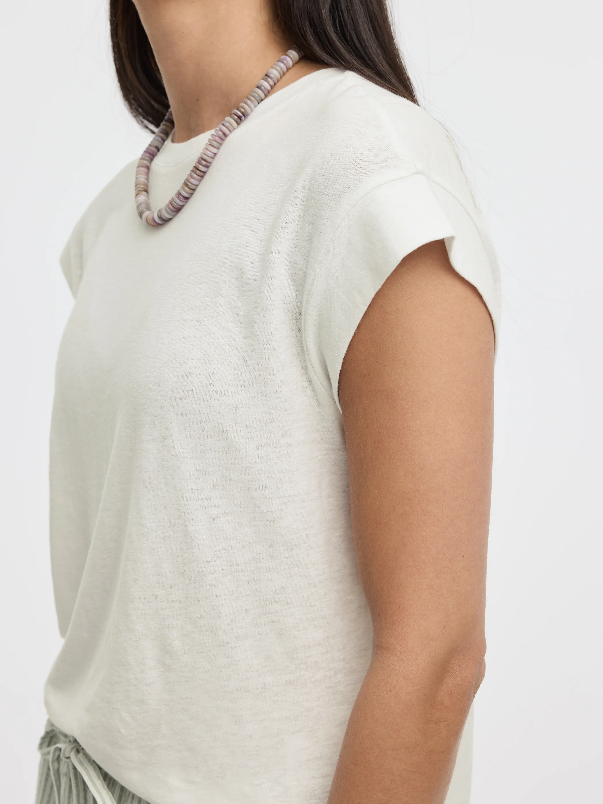 Linen-Blend Extended-Sleeve Crew-Neck Tee - Image 2