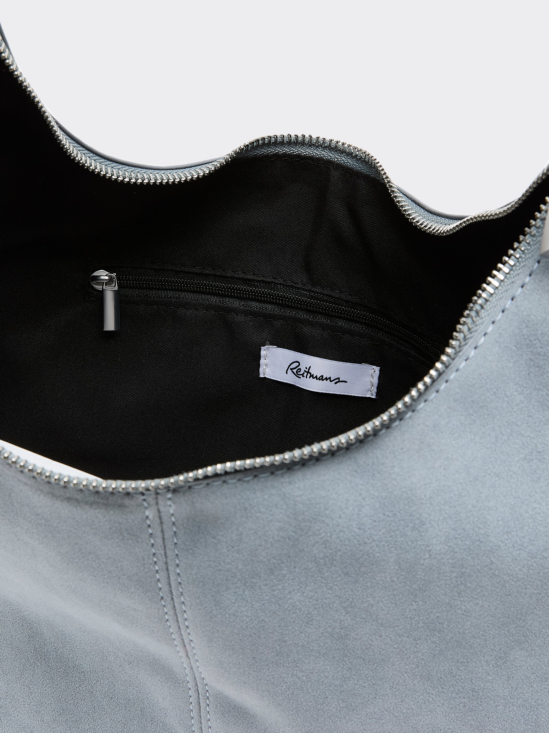 Faux Suede Hobo Shoulder Bag - Image 5