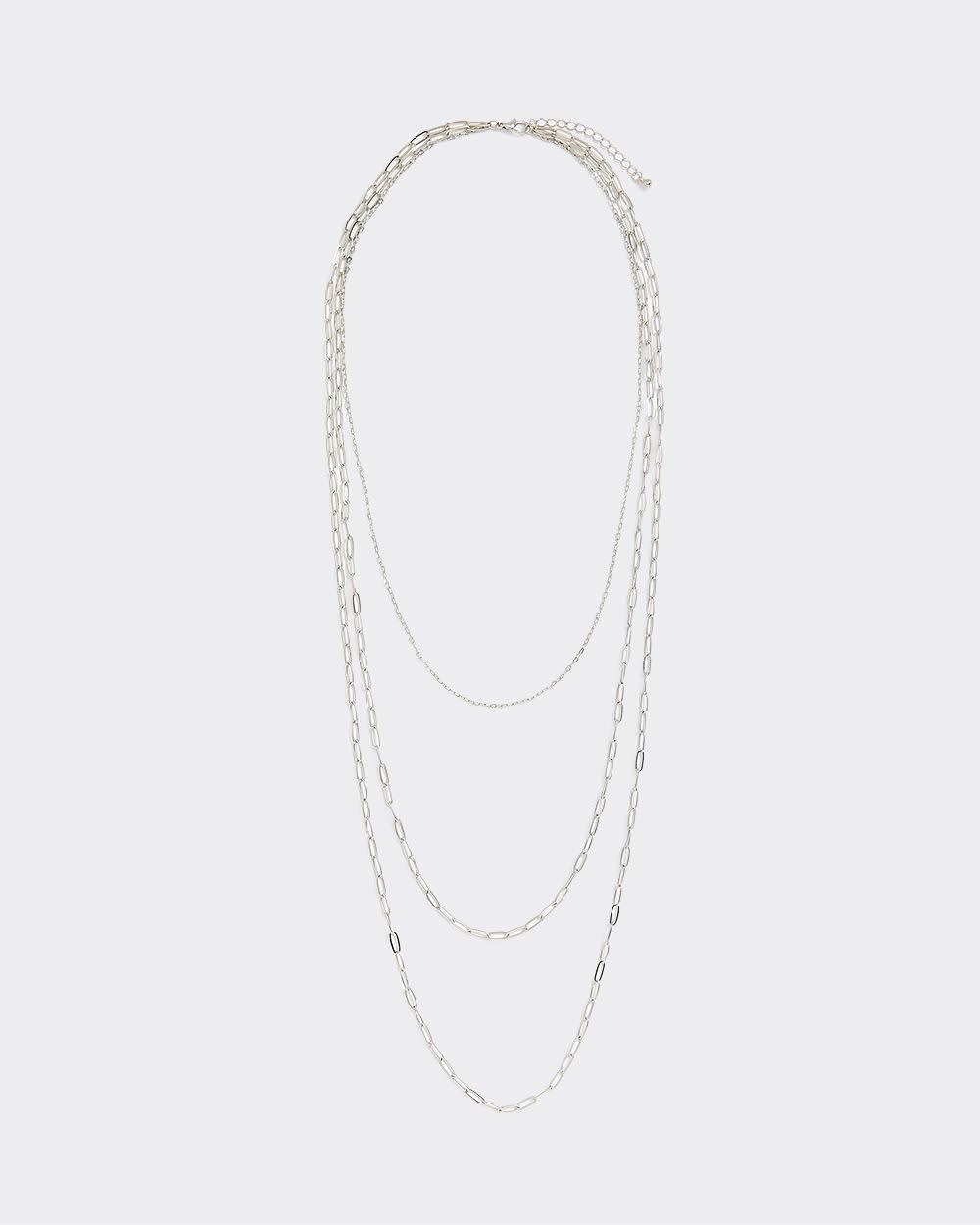 Long Necklace with Paperclip Chains - Image 2