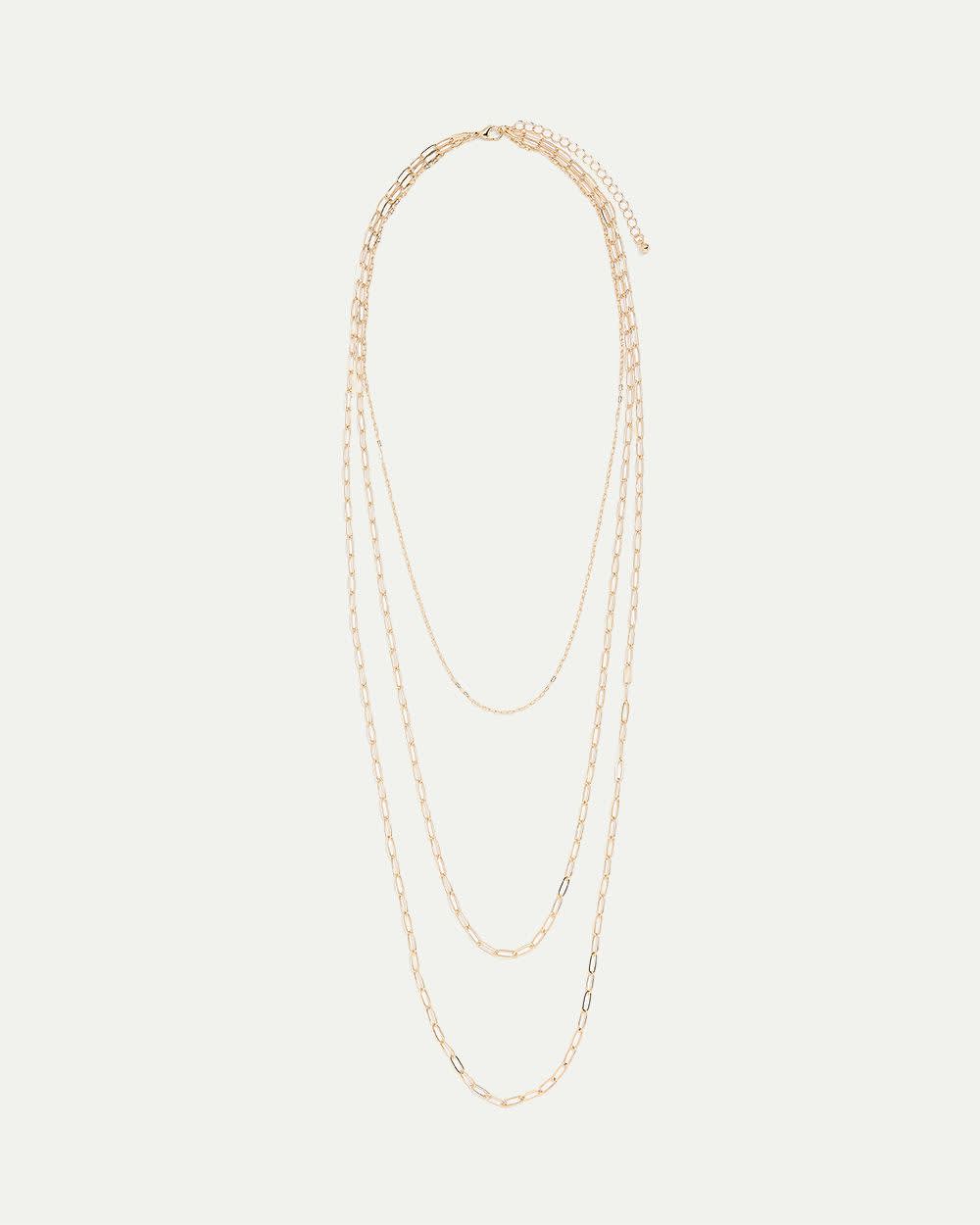 Long Necklace with Paperclip Chains - Image 4