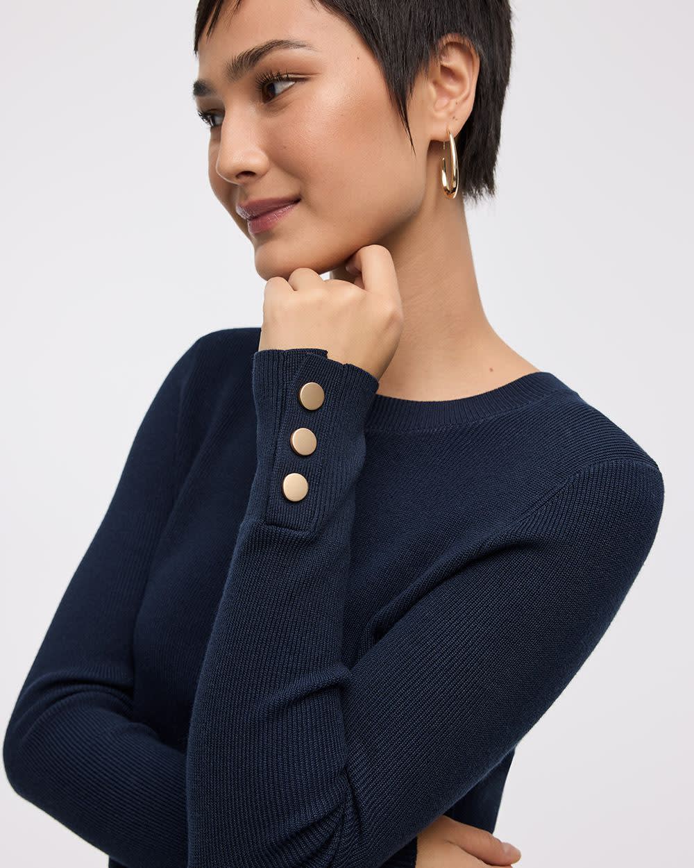 Long-Sleeve Crew-Neck Sweater - Image 4