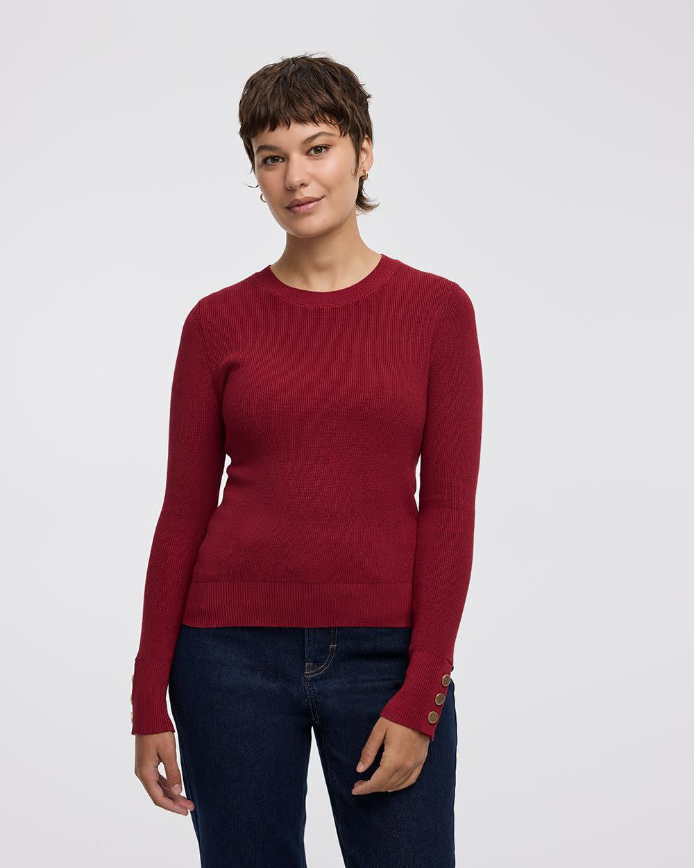 Long-Sleeve Crew-Neck Sweater - Image 5