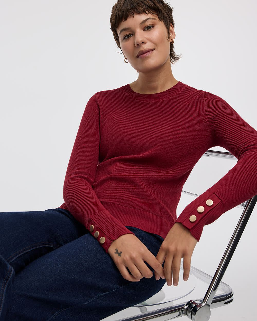 Long-Sleeve Crew-Neck Sweater - Image 7