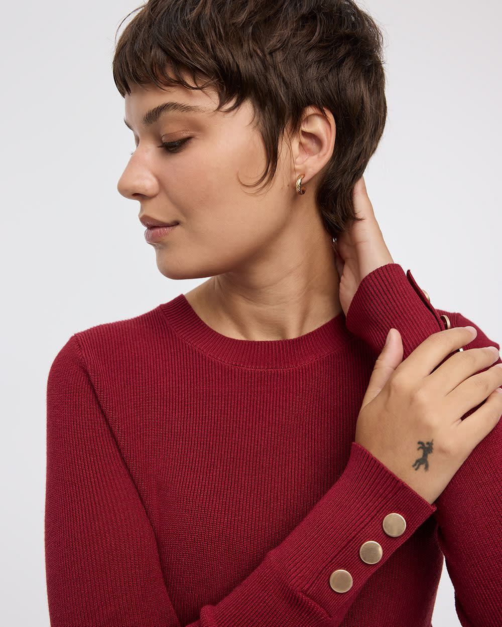 Long-Sleeve Crew-Neck Sweater - Image 8