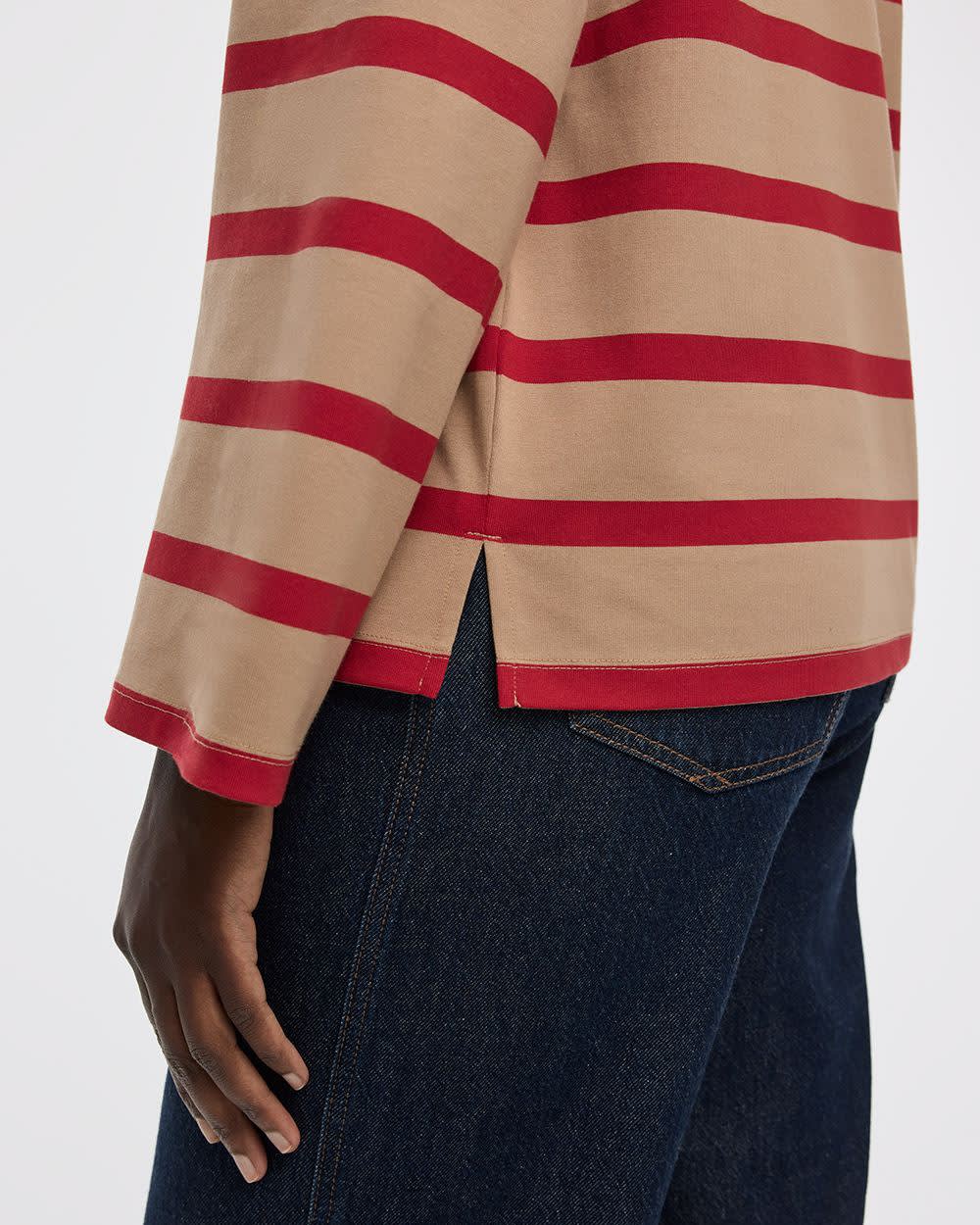 Long-Sleeve Boat-Neck Top - Image 8