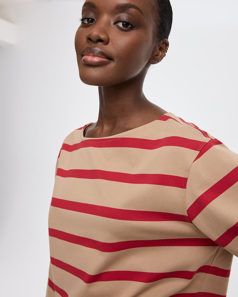 Long-Sleeve Boat-Neck Top - Image 9