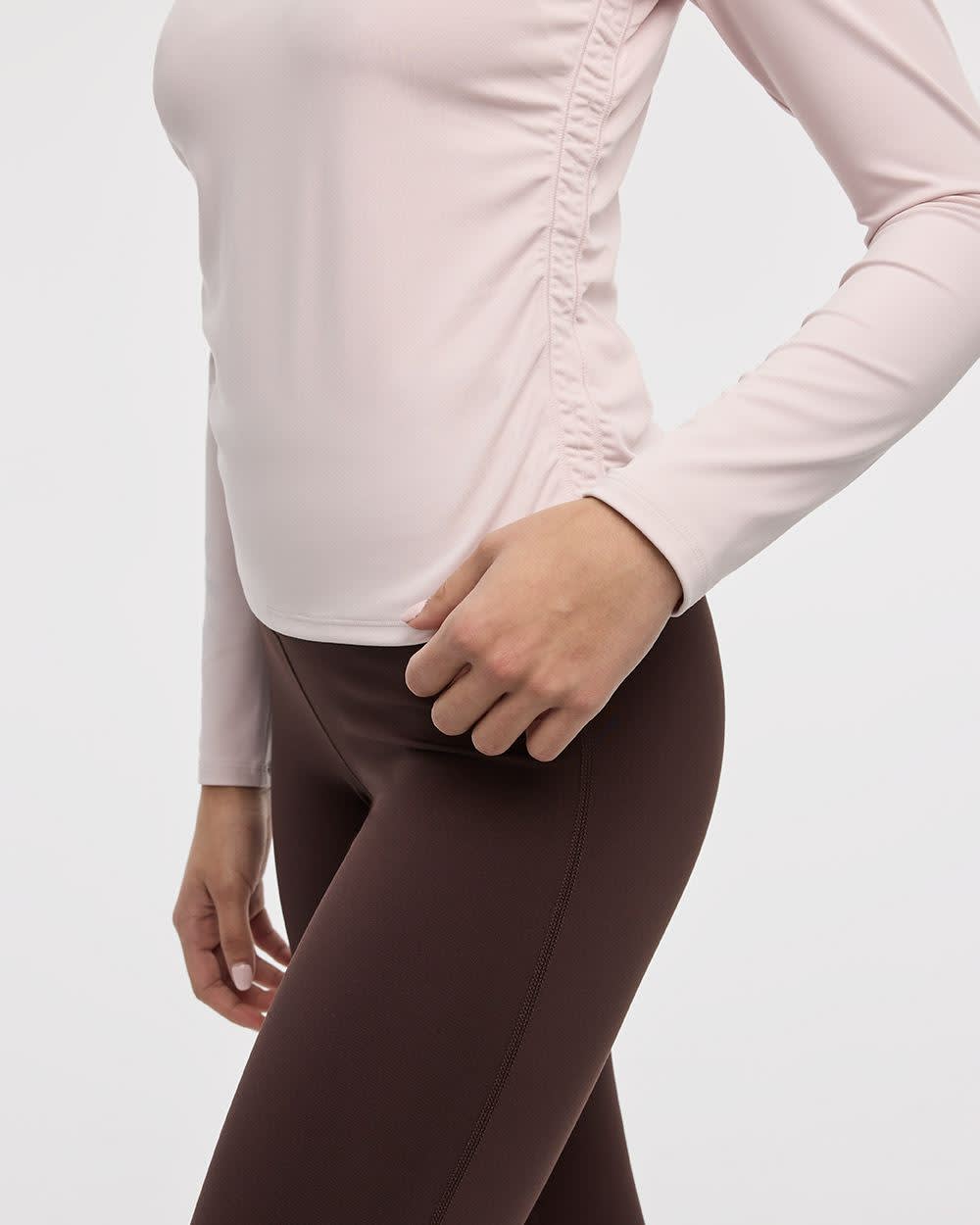 Long-Sleeve Crew-Neck Tee with Shirred Sides - PULSE (R) Hyba - Image 4