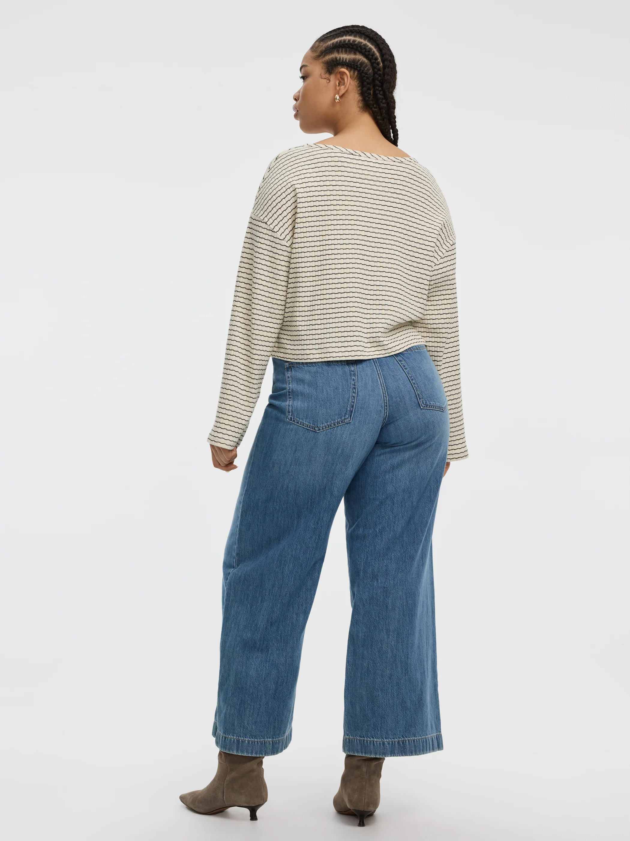 Striped Long-Sleeve Boat-Neck T-Shirt - Image 2