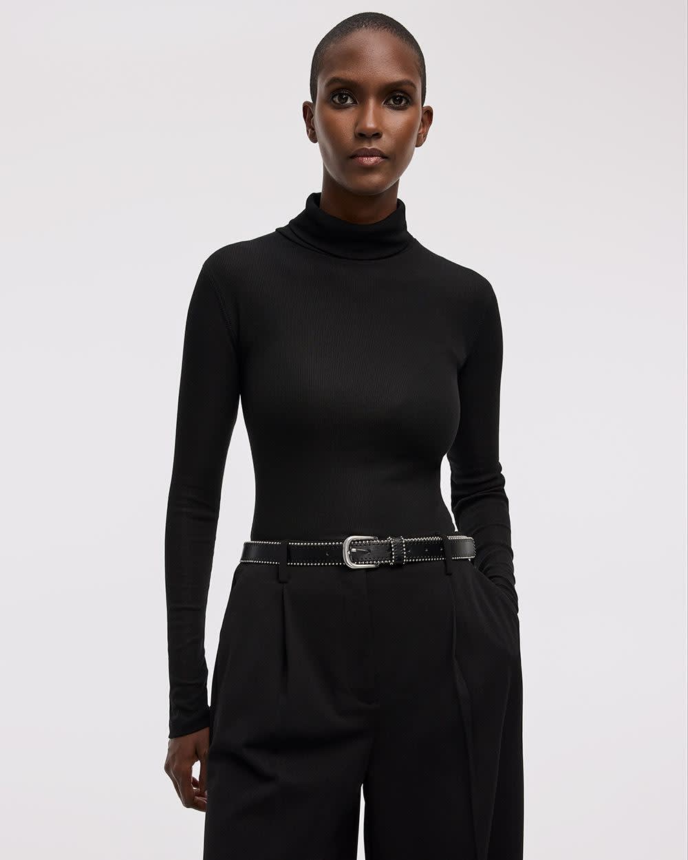 Long-Sleeve Turtleneck Top - Image 3