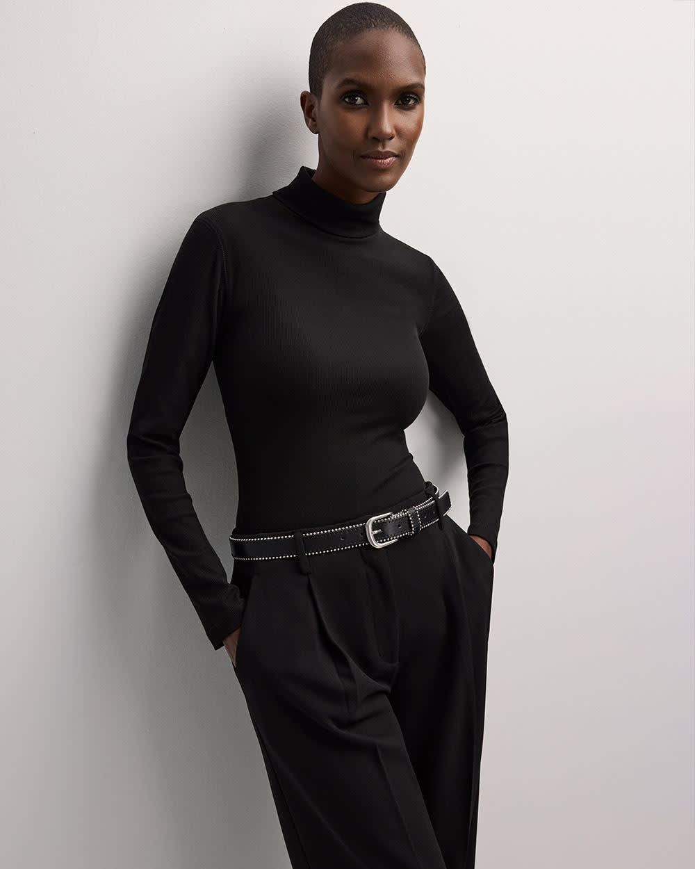 Long-Sleeve Turtleneck Top - Image 4
