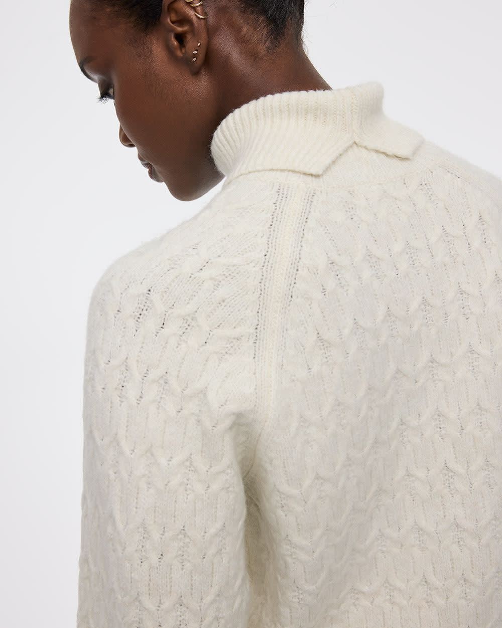 Long-Balloon-Sleeve Mock-Neck Sweater - Image 5