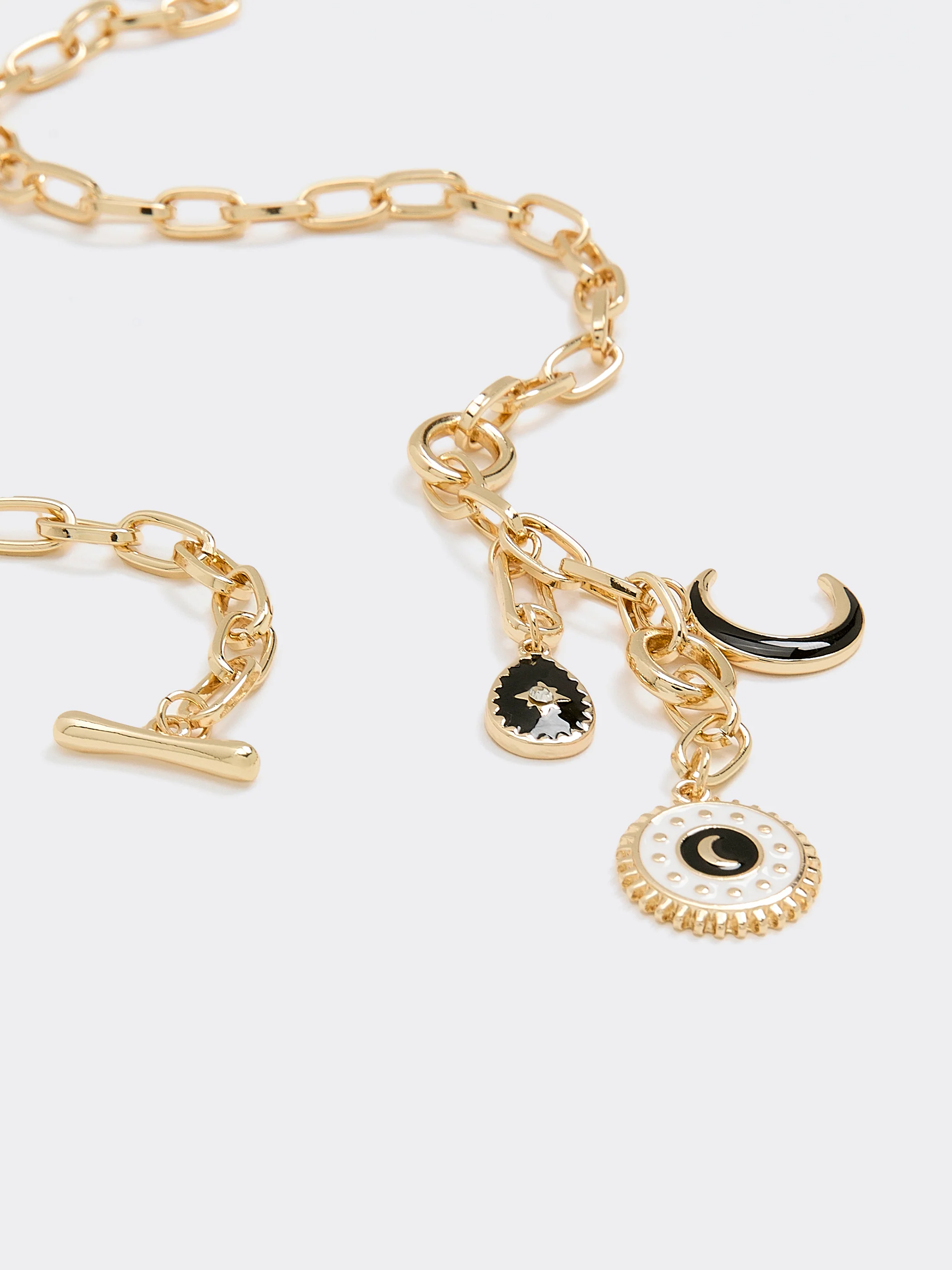 Short Necklace with Mystical Charms