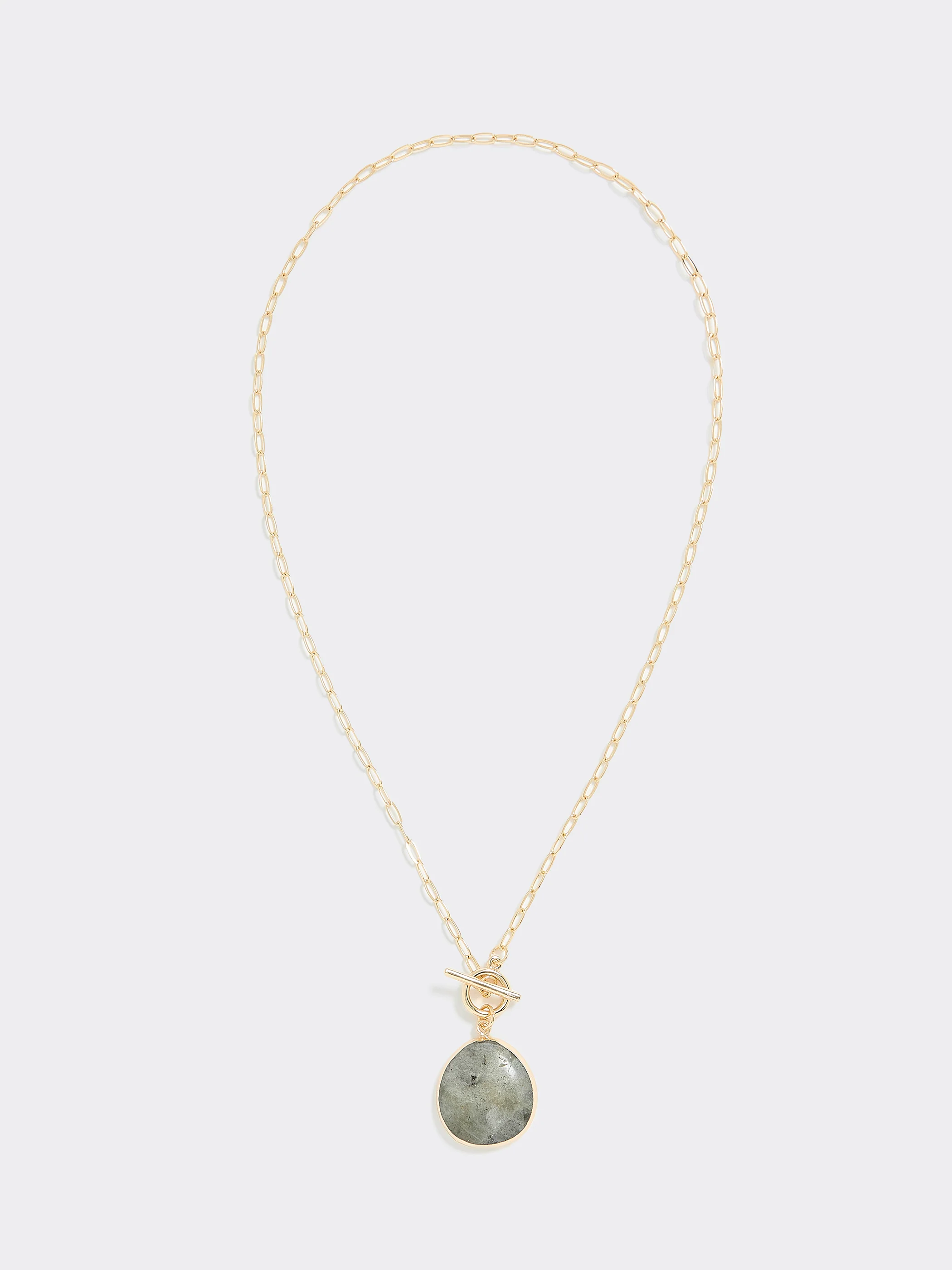 Long Necklace with Stone Pendant - Image 2