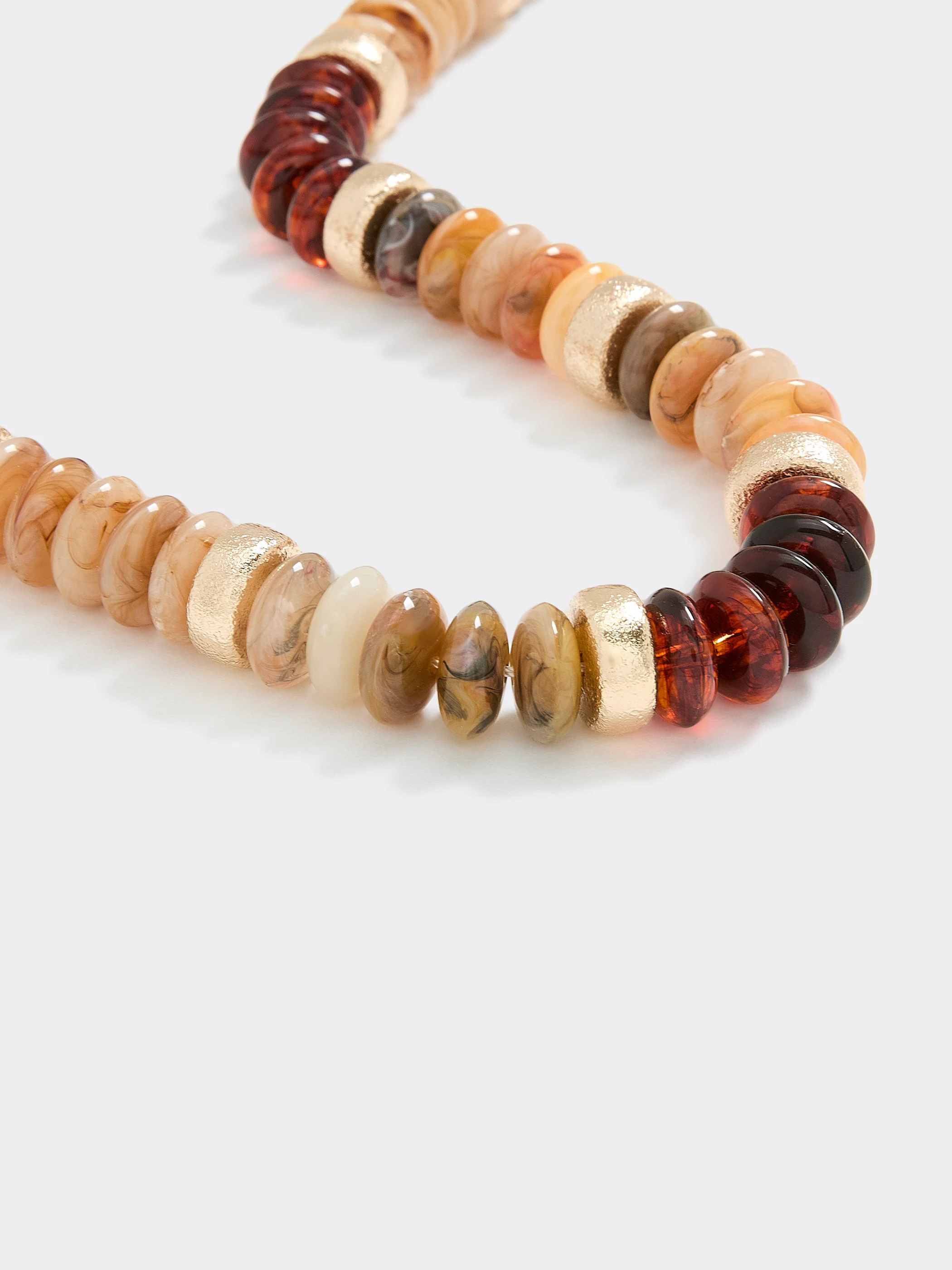 Short Necklace with Disc Beads