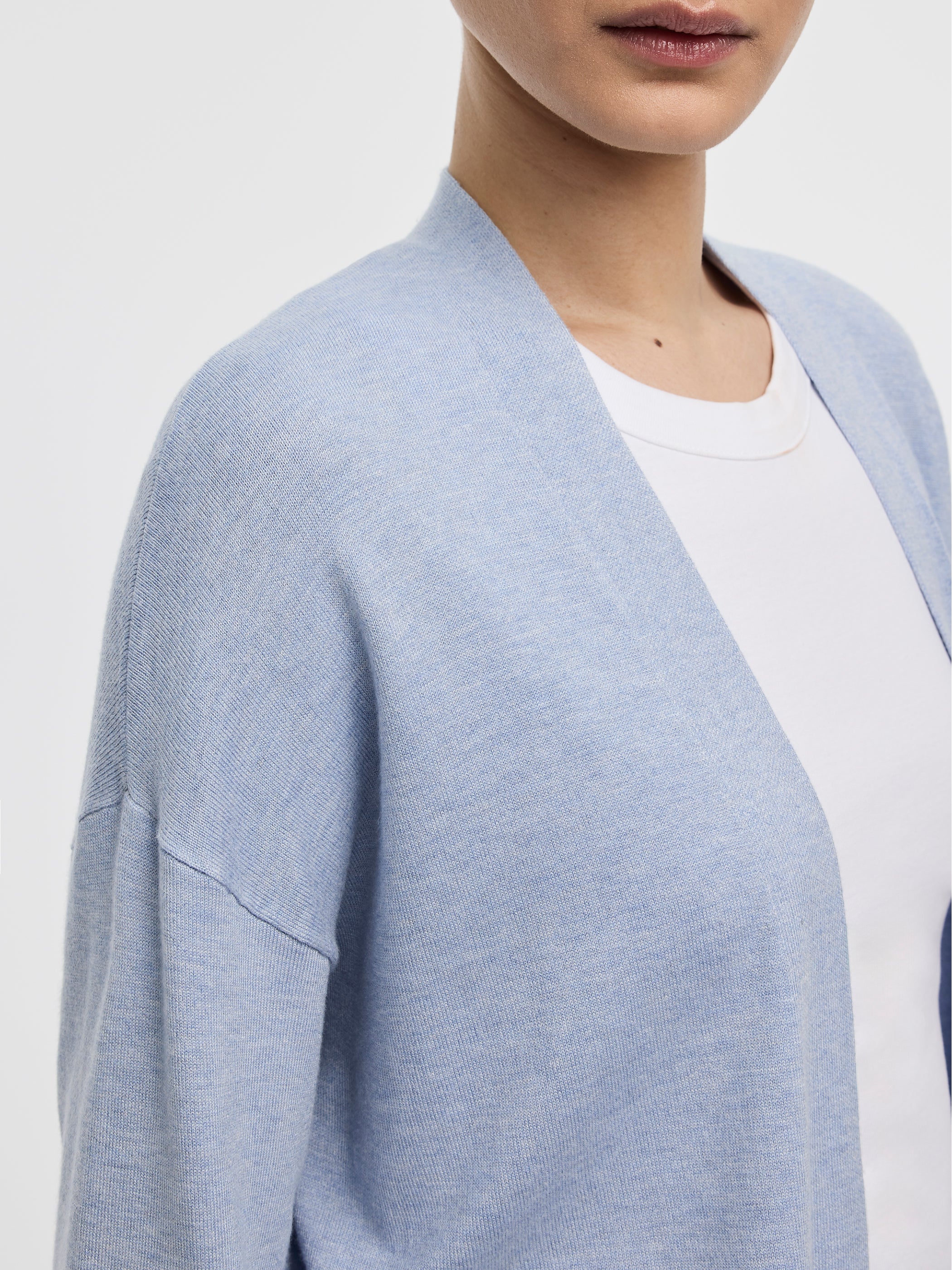 Long-Sleeve Open Cardigan with Pockets - R Essentials - Image 18