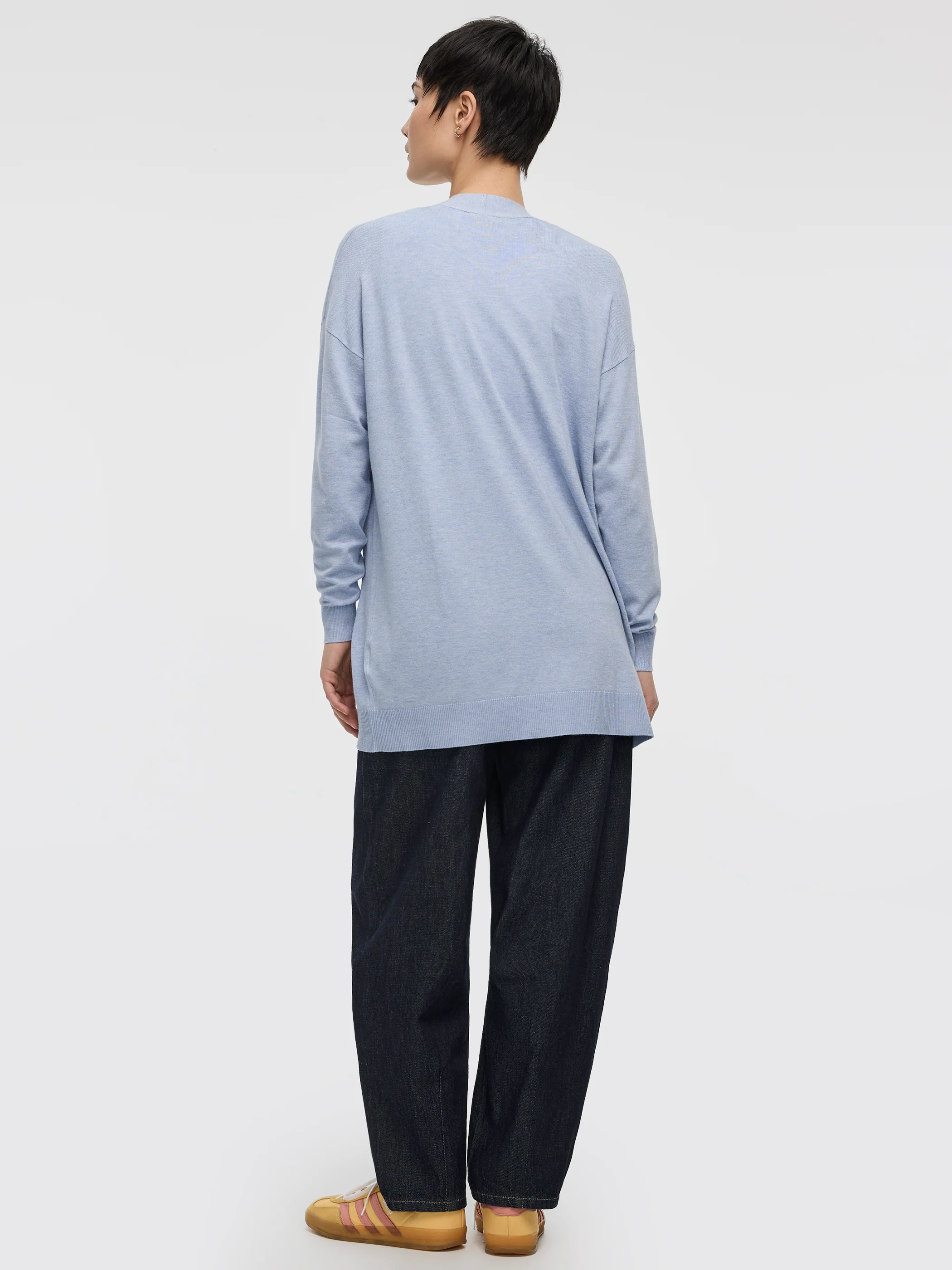 Long-Sleeve Open Cardigan with Pockets - R Essentials - Image 19