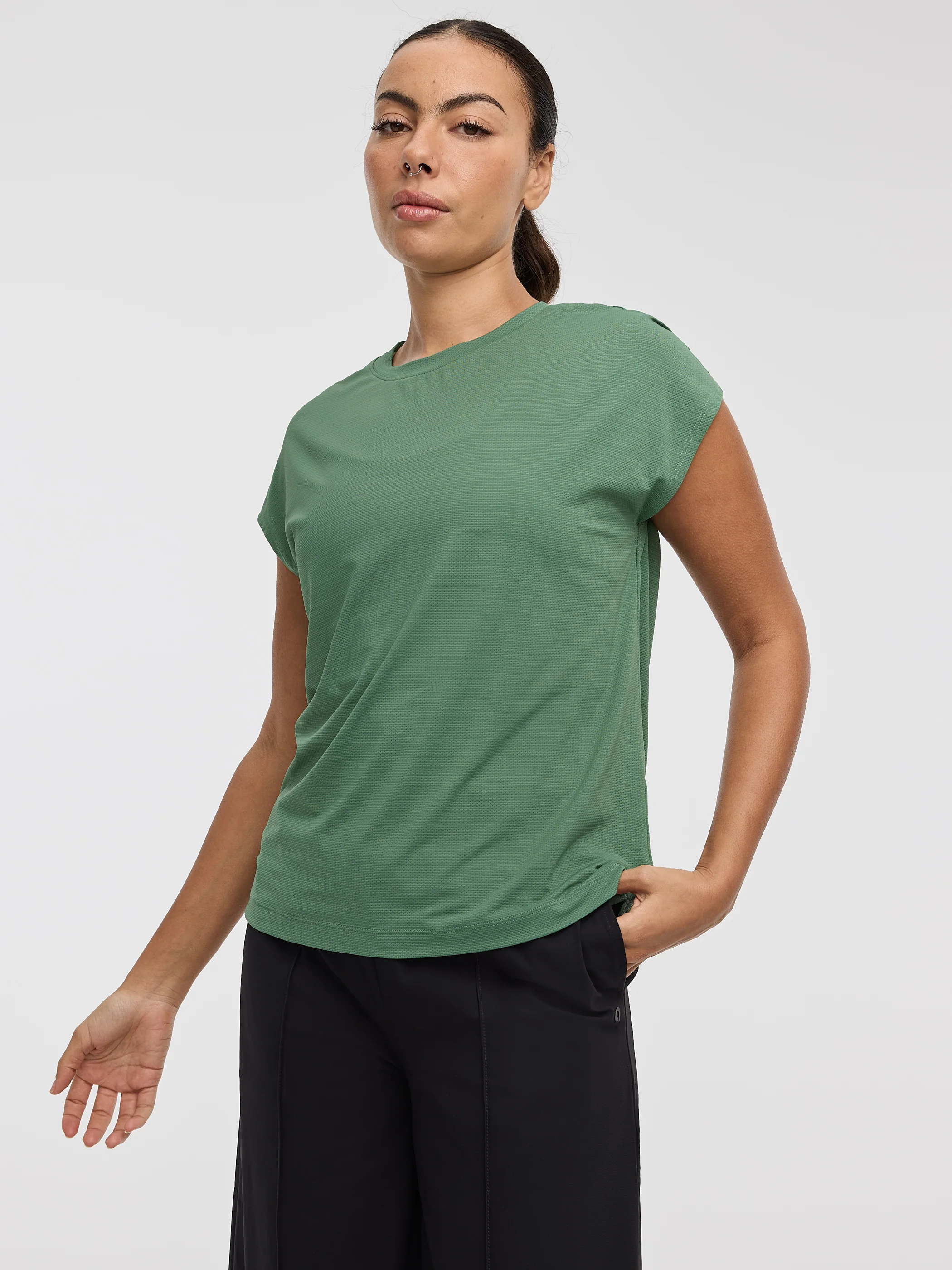 Extended-Sleeve Mesh T-Shirt