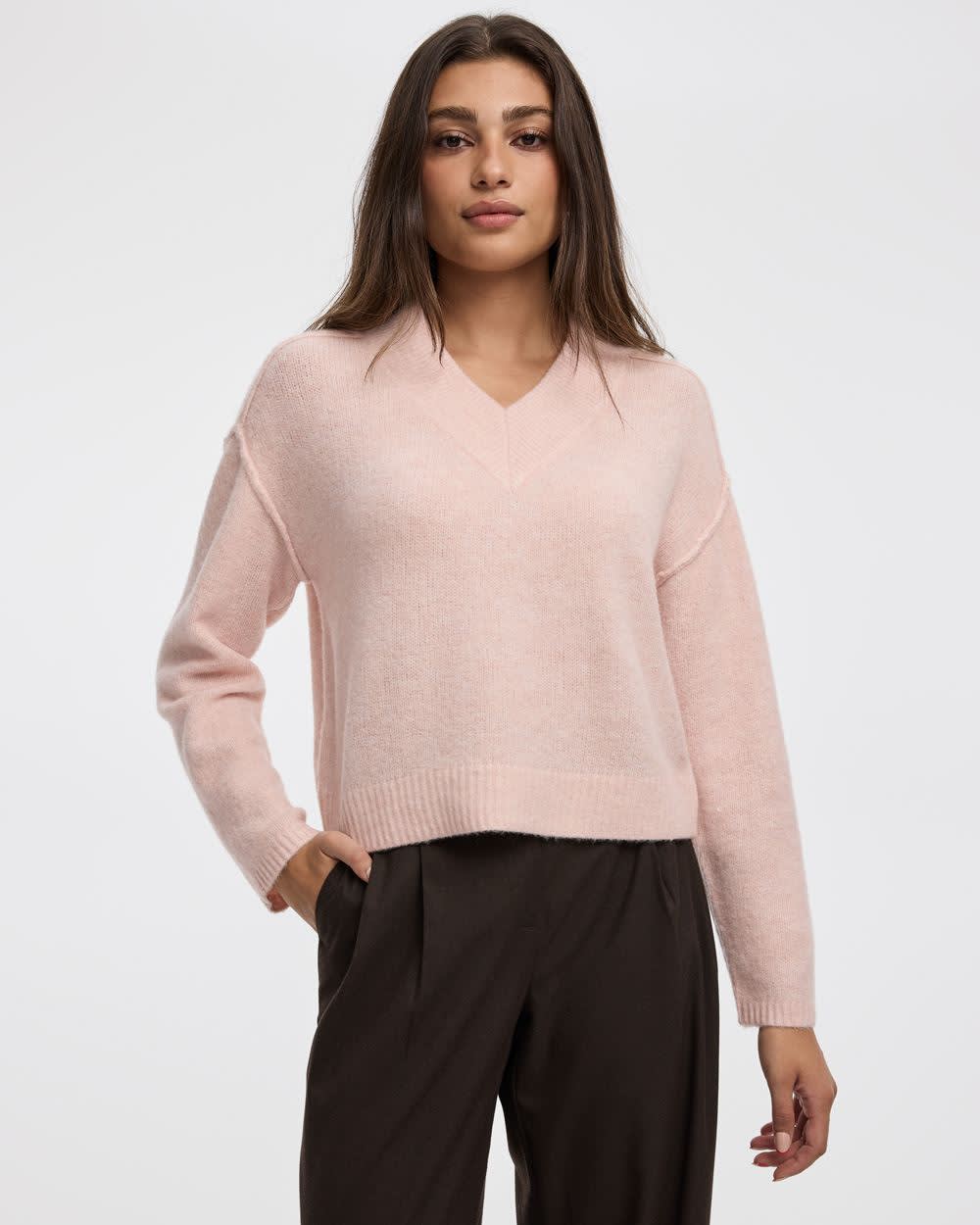 Long-Sleeve V-Neck Pullover - Image 13