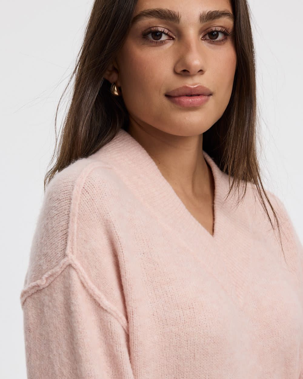 Long-Sleeve V-Neck Pullover - Image 16