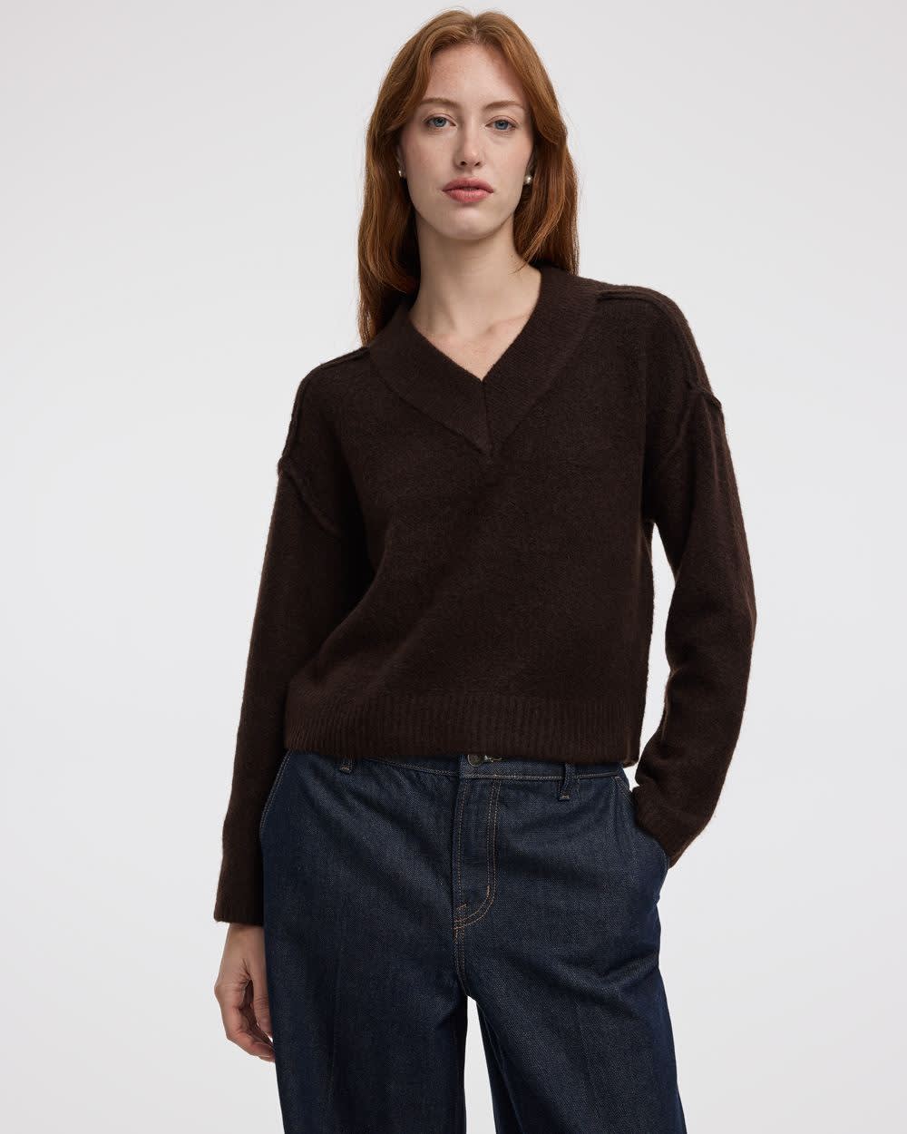 Long-Sleeve V-Neck Pullover - Image 5