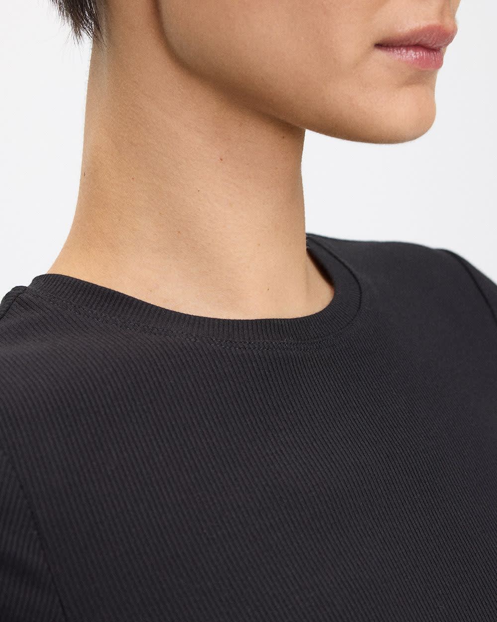 Ribbed Fitted Crew Neck T-Shirt - R Essentials - Image 32