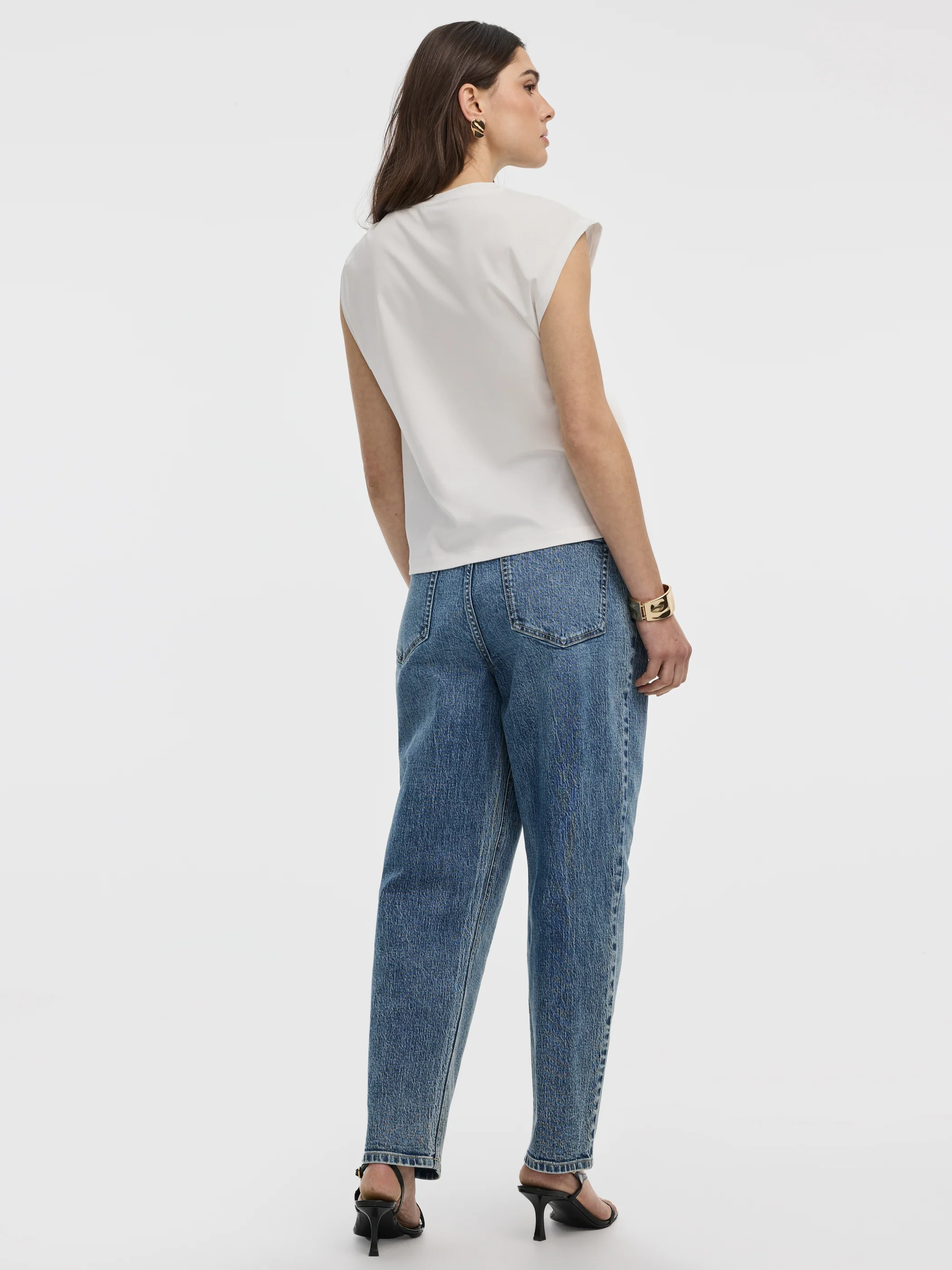Shirred Tee with Metal Ring - Image 2