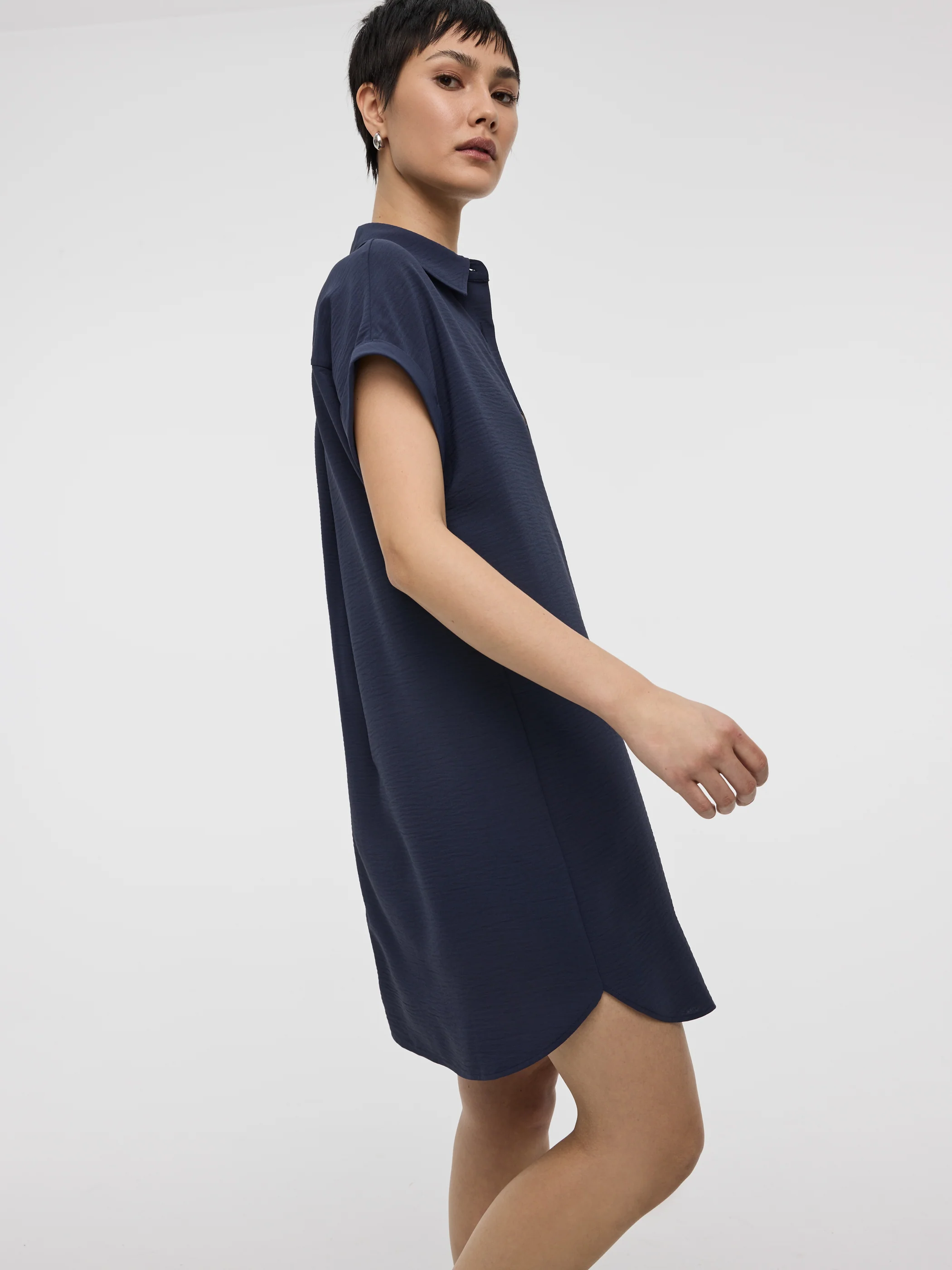 Short-Sleeve Shirt Dress - Image 12