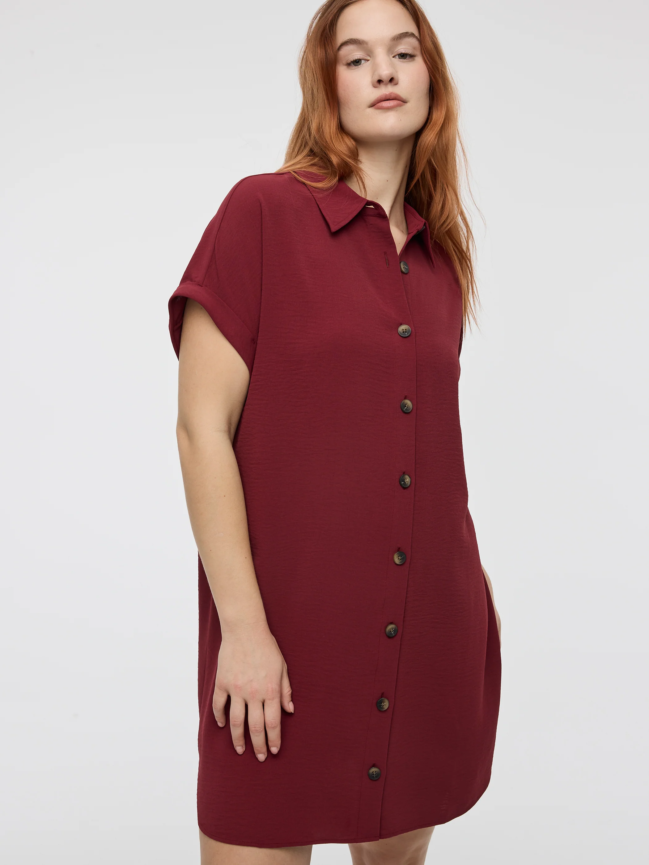 Short-Sleeve Shirt Dress - Image 16