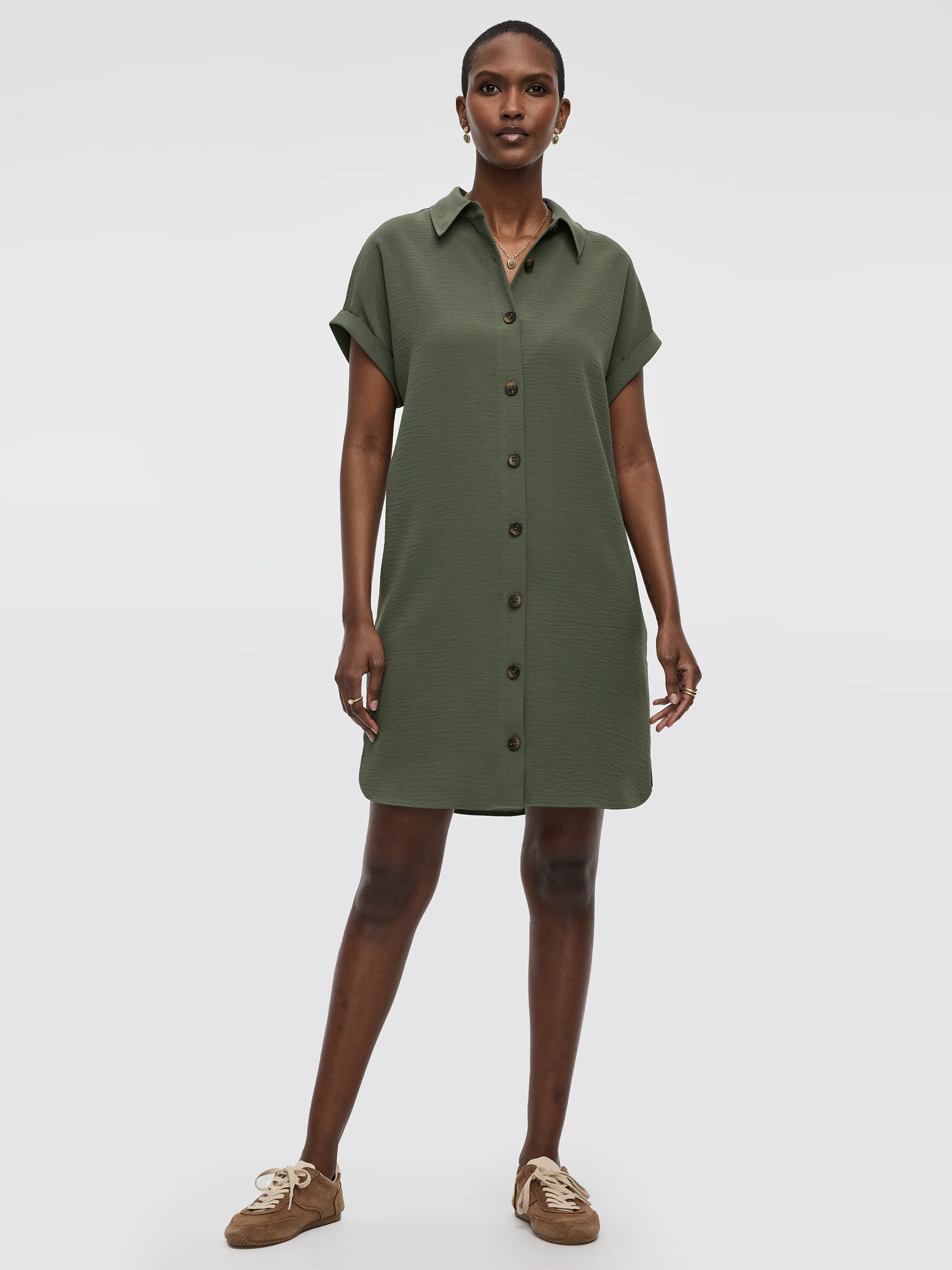 Short-Sleeve Shirt Dress - Image 5