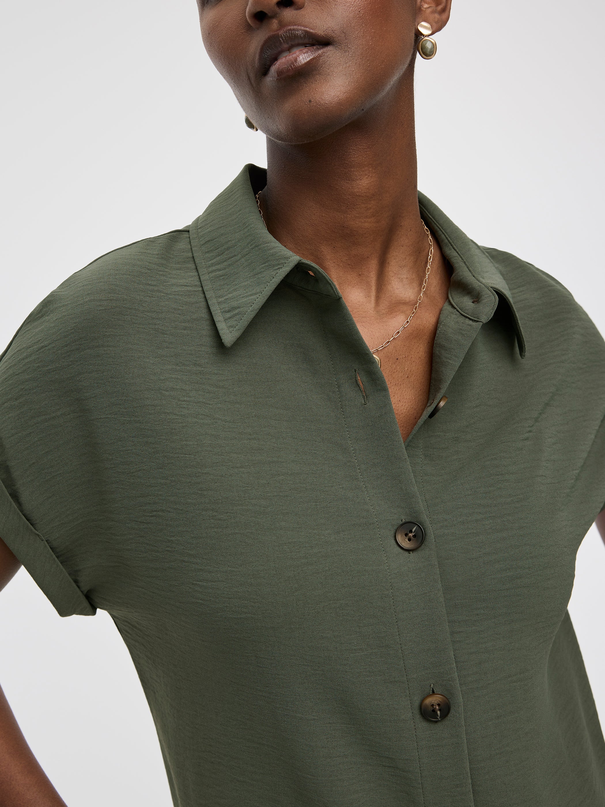 Short-Sleeve Shirt Dress - Image 6