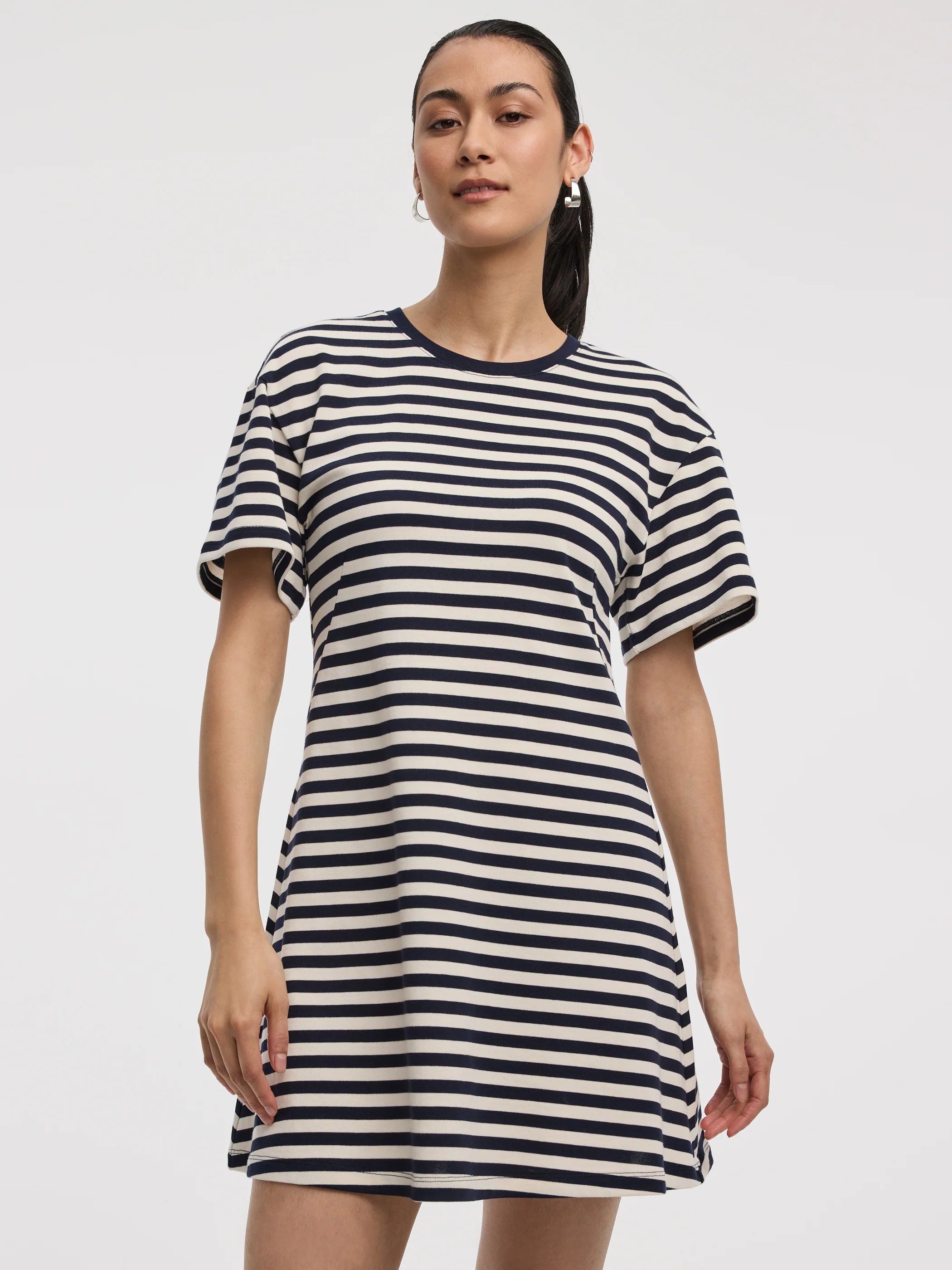 Striped T-Shirt Mini Dress - Image 4