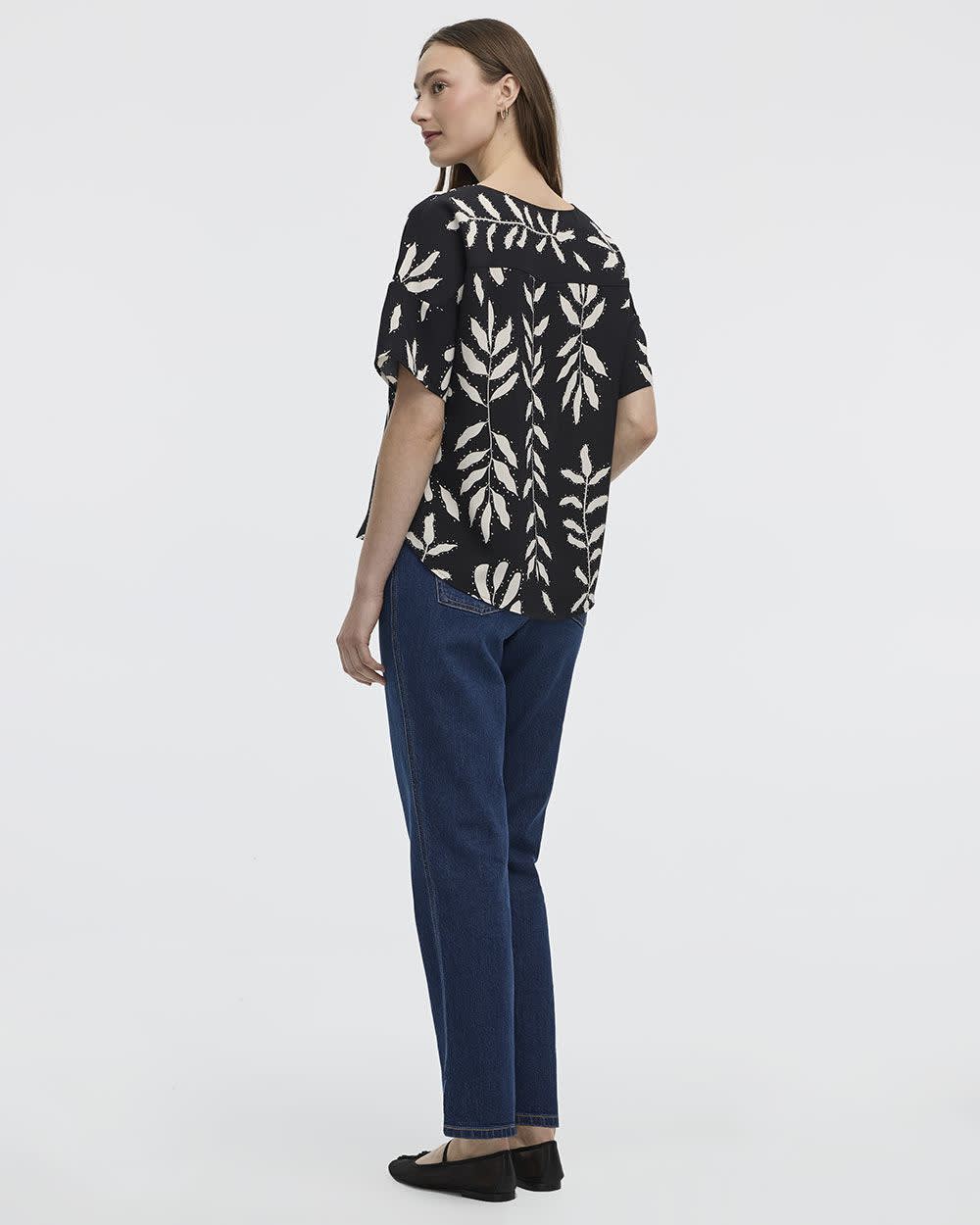 Short-Sleeve Crew-Neck T-Shirt Blouse - Image 10