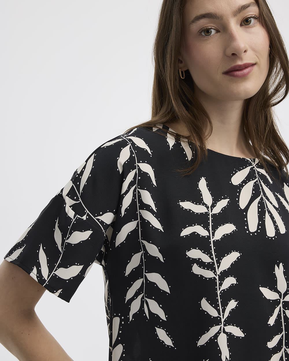 Short-Sleeve Crew-Neck T-Shirt Blouse - Image 12