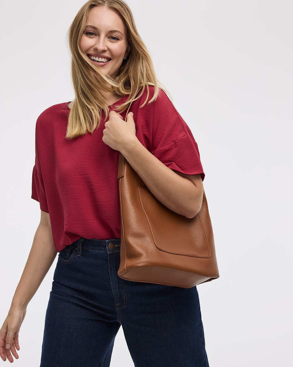 Short-Sleeve Crew-Neck T-Shirt Blouse - Image 15