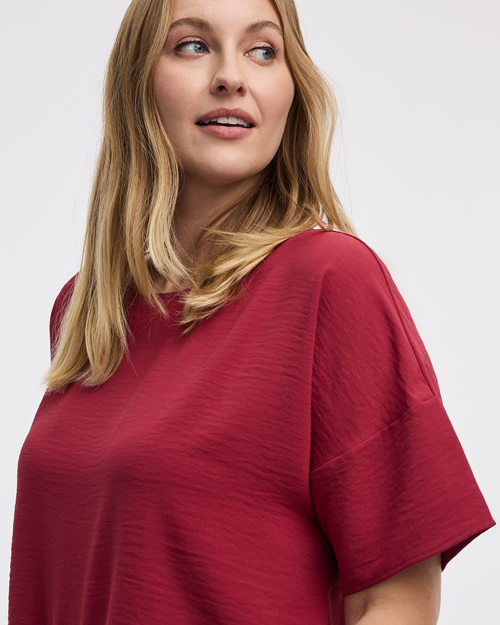 Short-Sleeve Crew-Neck T-Shirt Blouse - Image 16