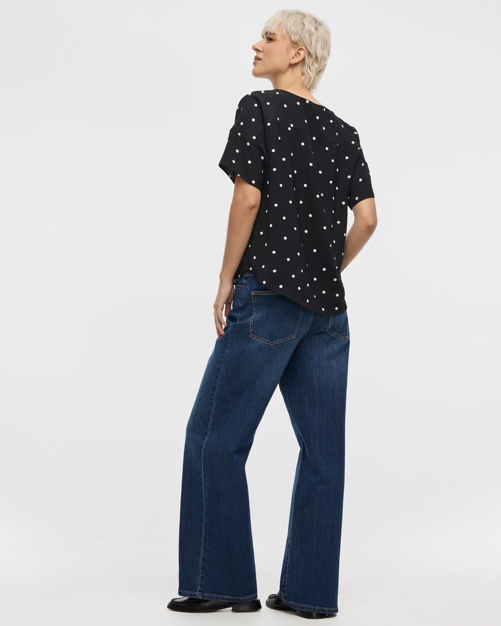 Short-Sleeve Crew-Neck T-Shirt Blouse - Image 26