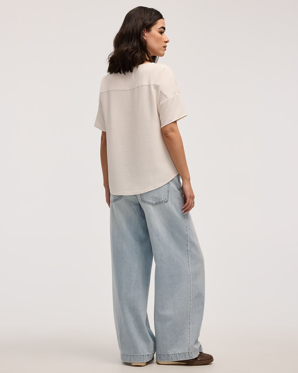 Short-Sleeve Crew-Neck T-Shirt Blouse - Image 30