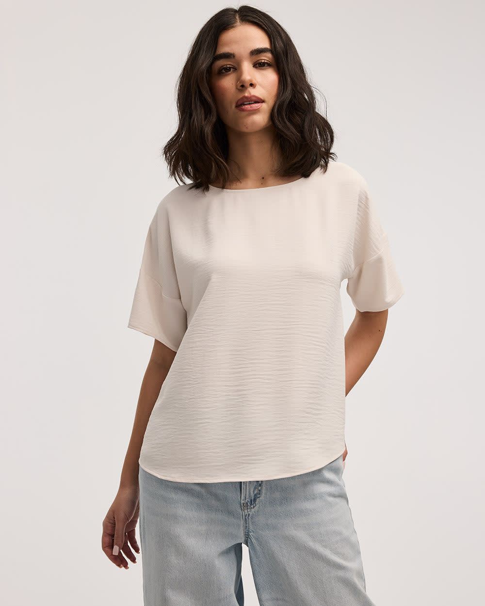 Short-Sleeve Crew-Neck T-Shirt Blouse - Image 31