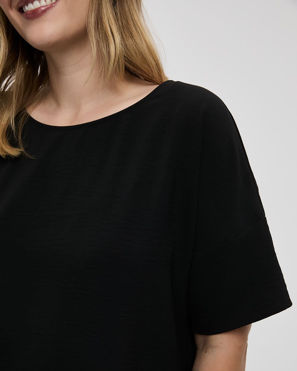 Short-Sleeve Crew-Neck T-Shirt Blouse - Image 37