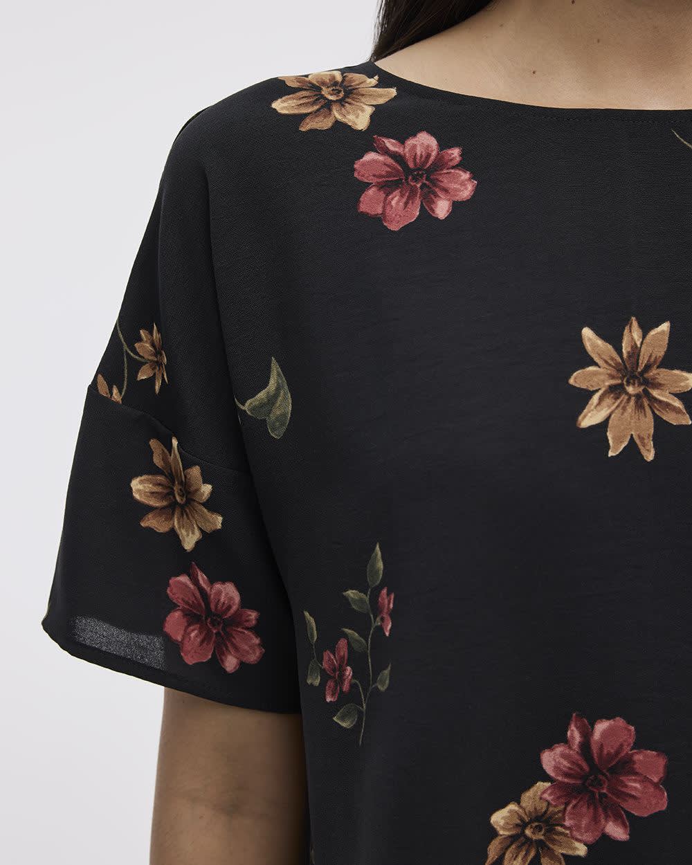 Short-Sleeve Crew-Neck T-Shirt Blouse - Image 41