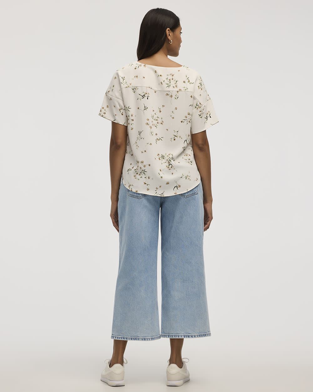 Short-Sleeve Crew-Neck T-Shirt Blouse - Image 43