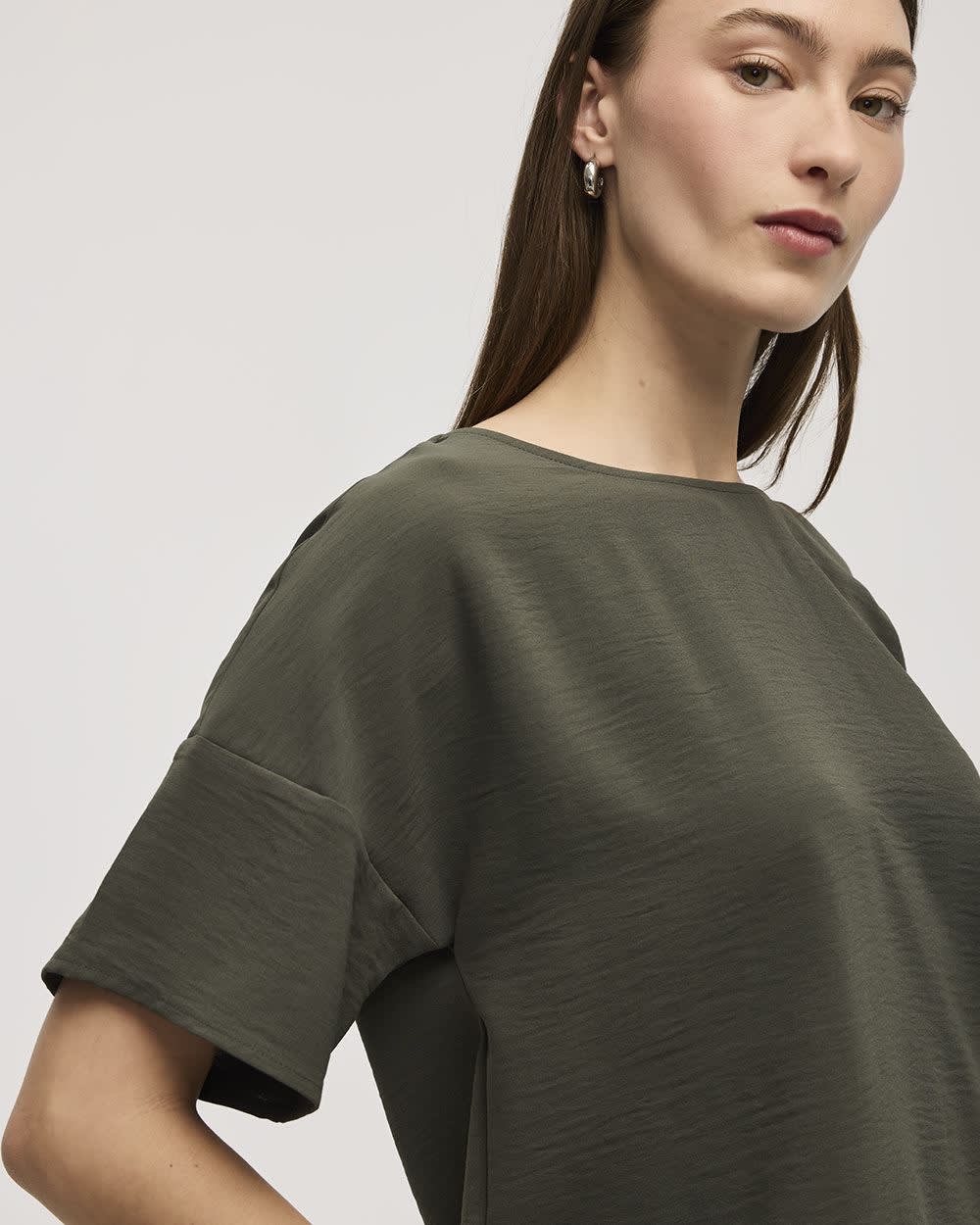 Short-Sleeve Crew-Neck T-Shirt Blouse - Image 49