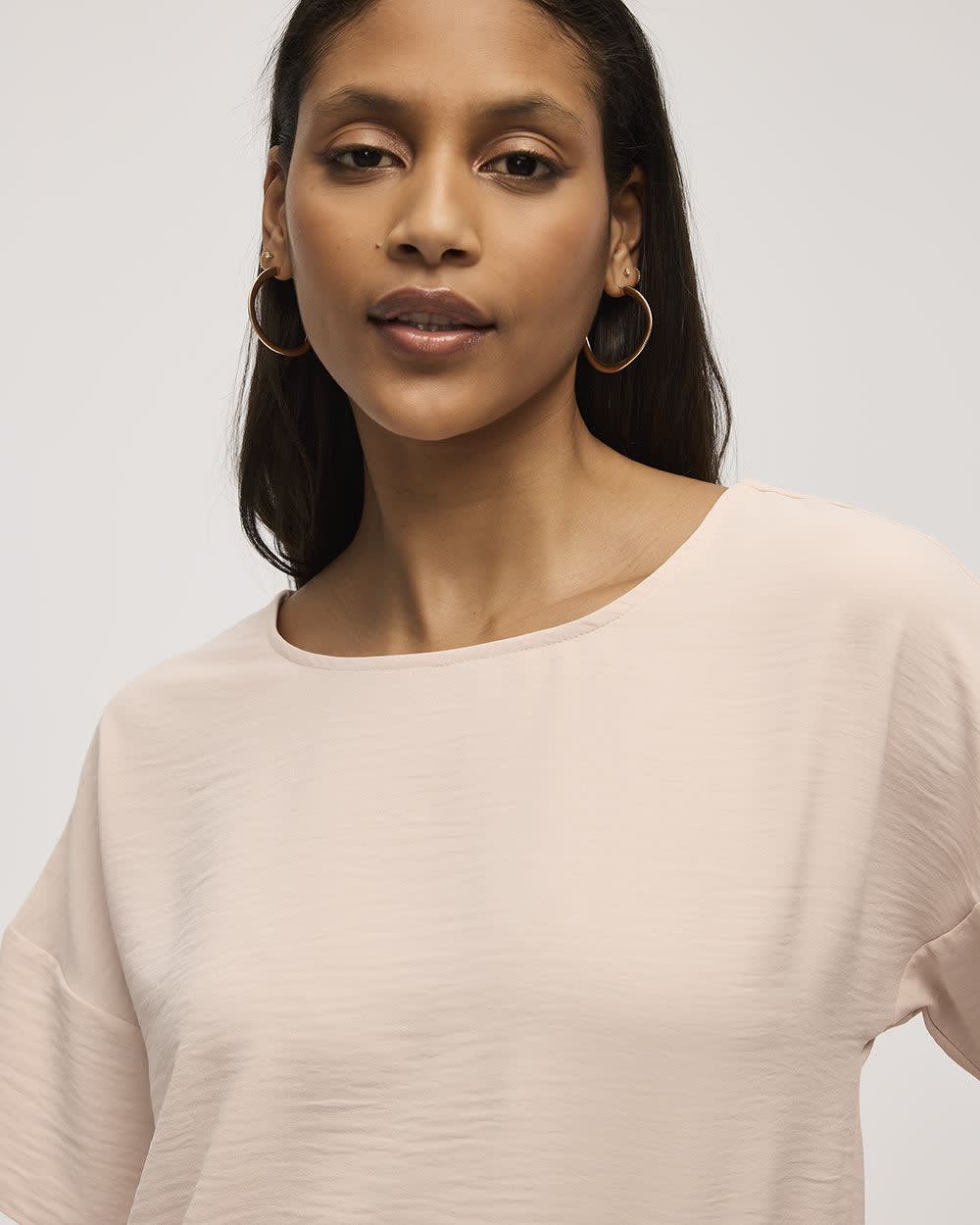 Short-Sleeve Crew-Neck T-Shirt Blouse - Image 53