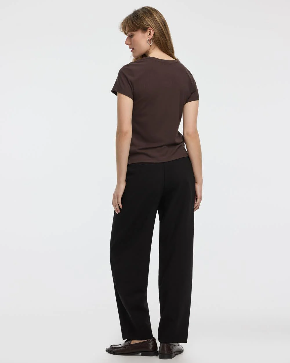 Fitted Crew-Neck Ribbed T-Shirt - R Essentials - Image 6