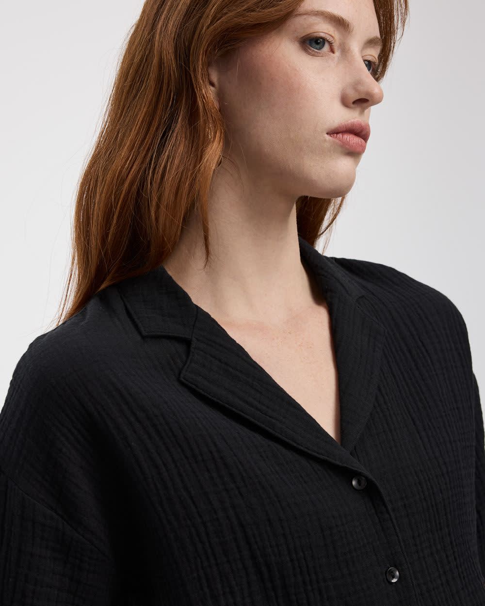 Waffled Short-Sleeve Shirt - Image 4
